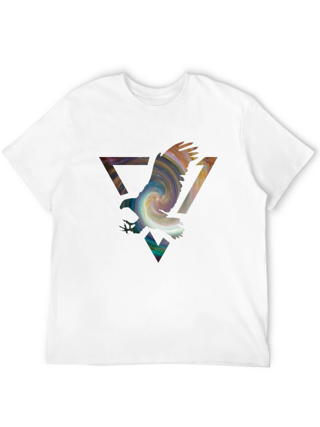 Eagle Galaxy Mens Black Graphic Tee