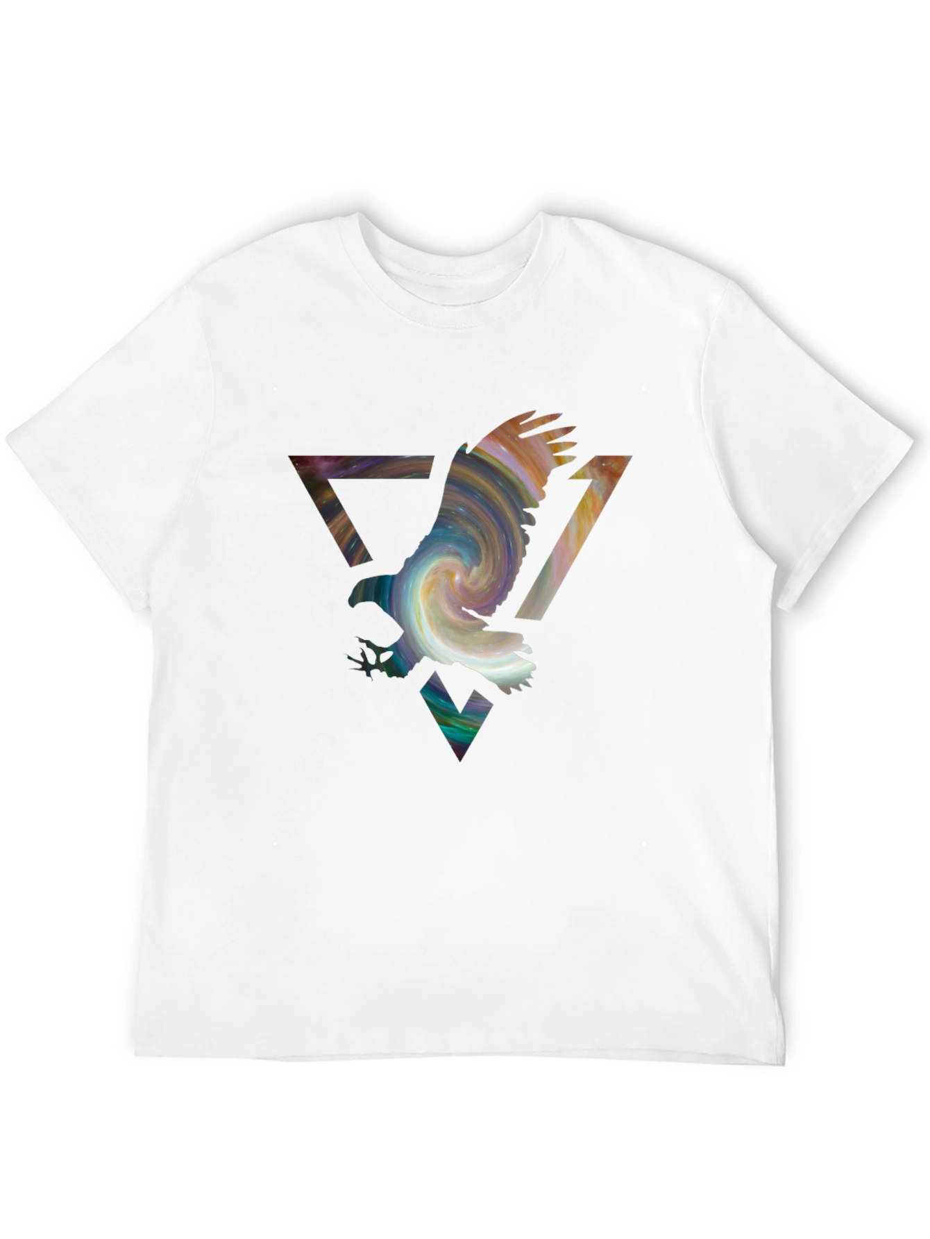 Eagle Galaxy Mens Black Graphic Tee