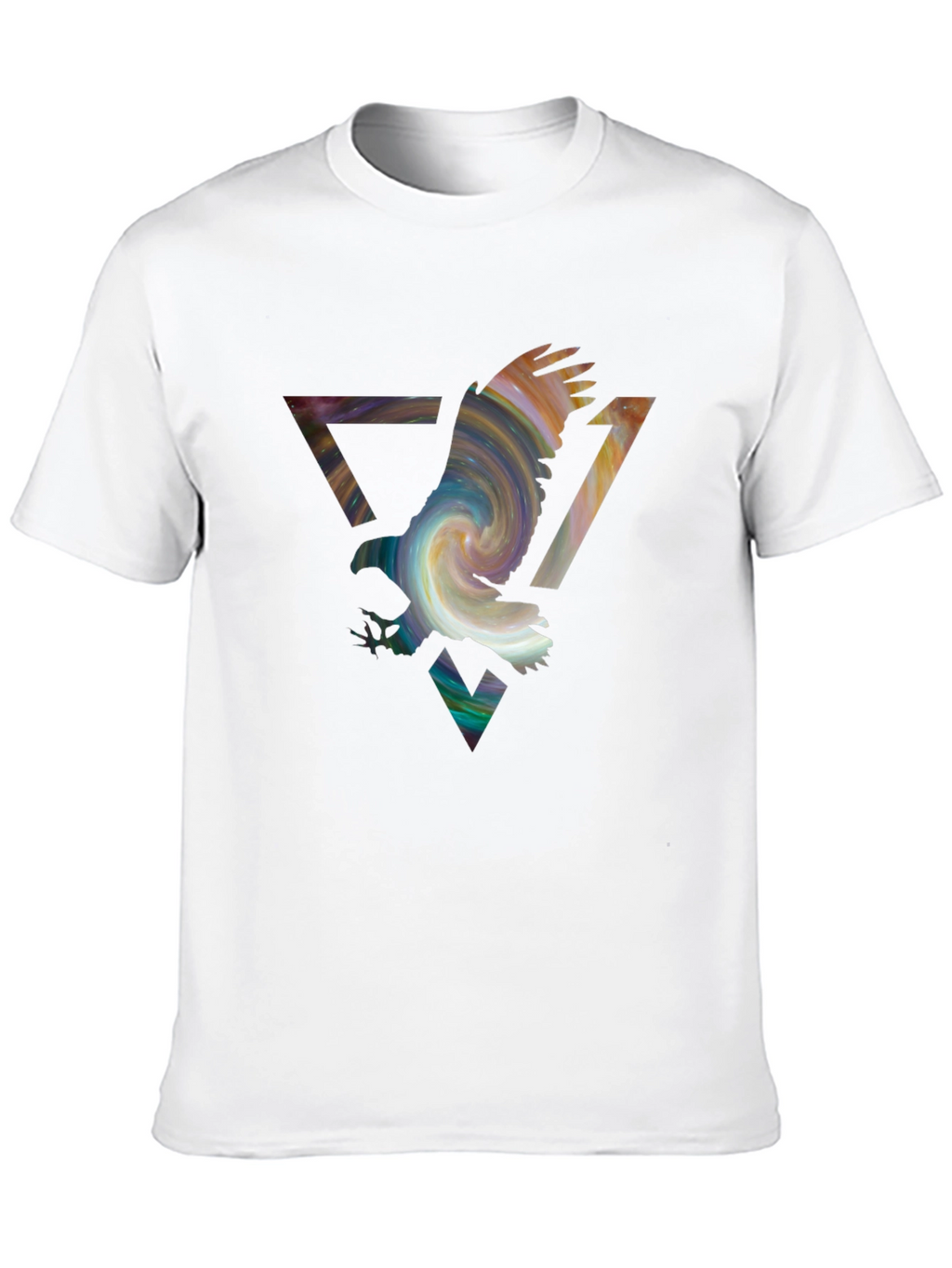 Eagle Galaxy Mens Black Graphic Tee