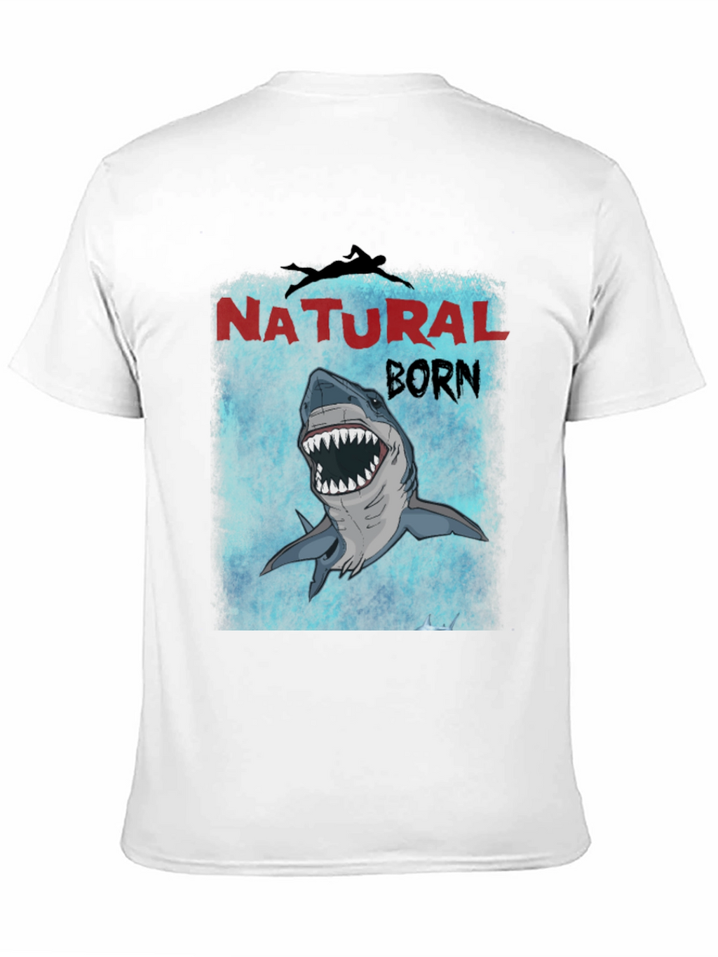 Natural Born Shark T-Shirt - Mens Black Tee
