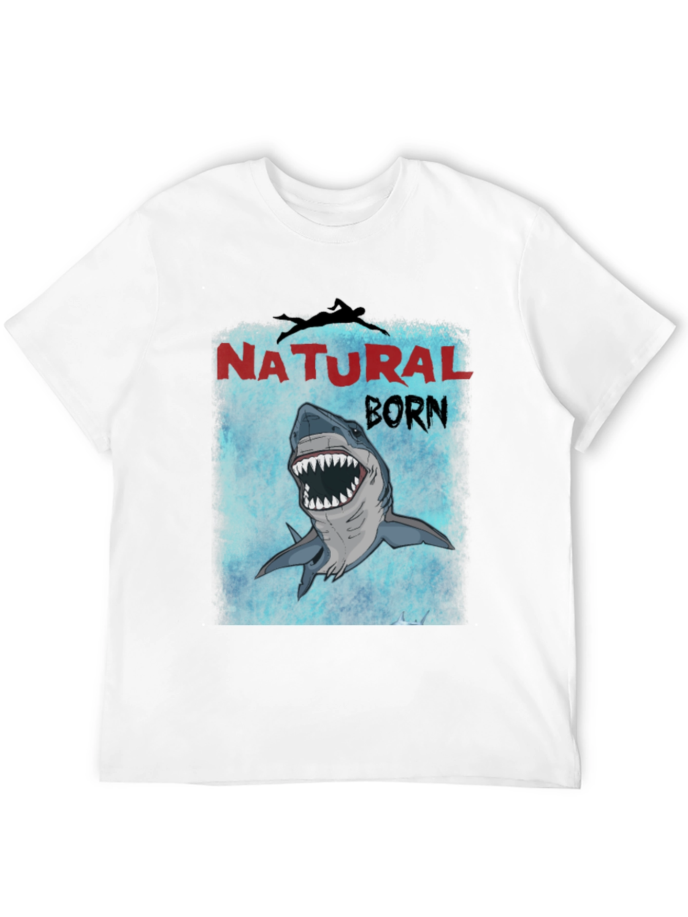 Natural Born Shark T-Shirt - Mens Black Tee