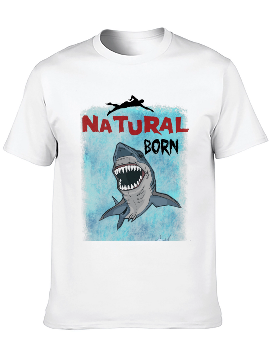 Natural Born Shark T-Shirt - Mens Black Tee