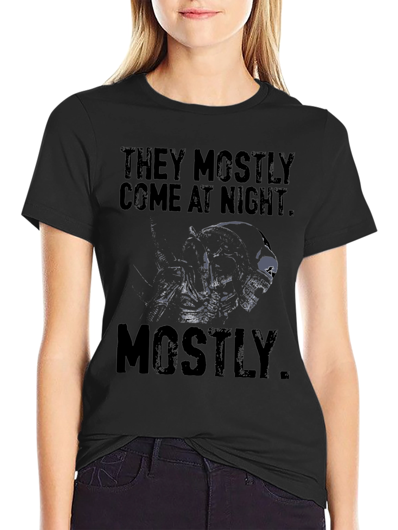 Alien Movie T-Shirt - They Mostly Come at Night - Black Cotton Tee