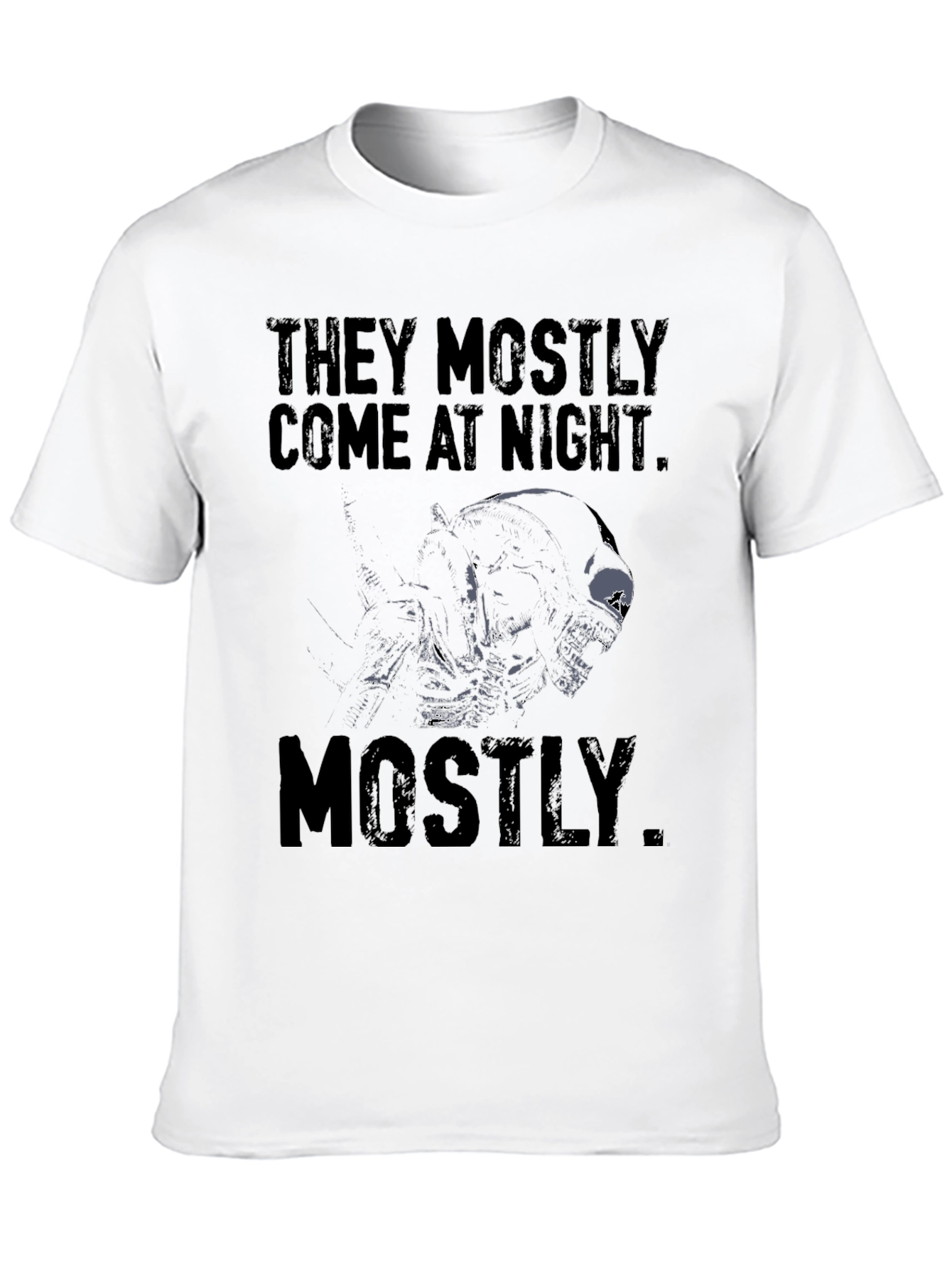 Alien Movie T-Shirt - They Mostly Come at Night - Black Cotton Tee