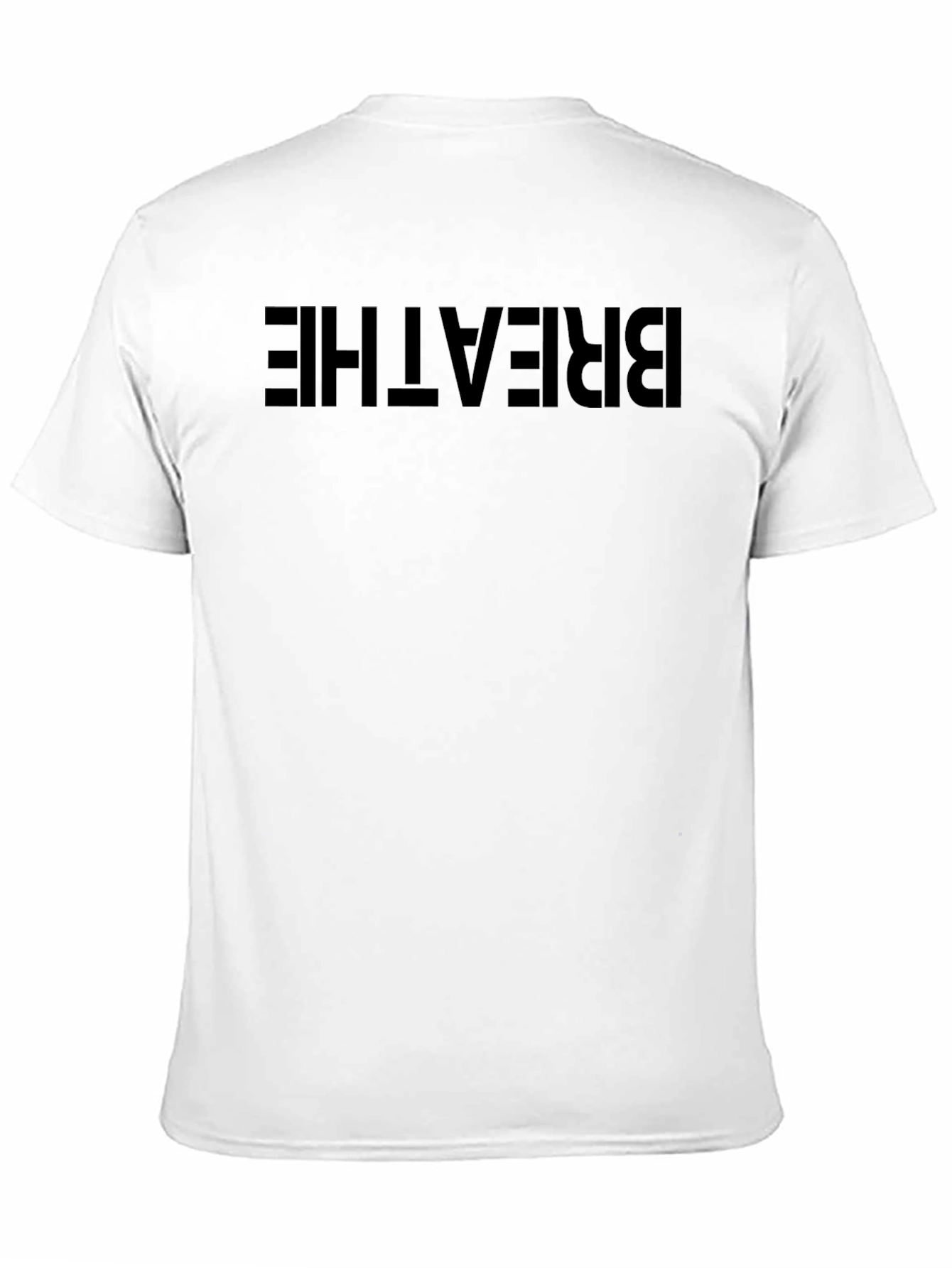 Breathe Graphic Tee - Black Cotton Blend T-Shirt