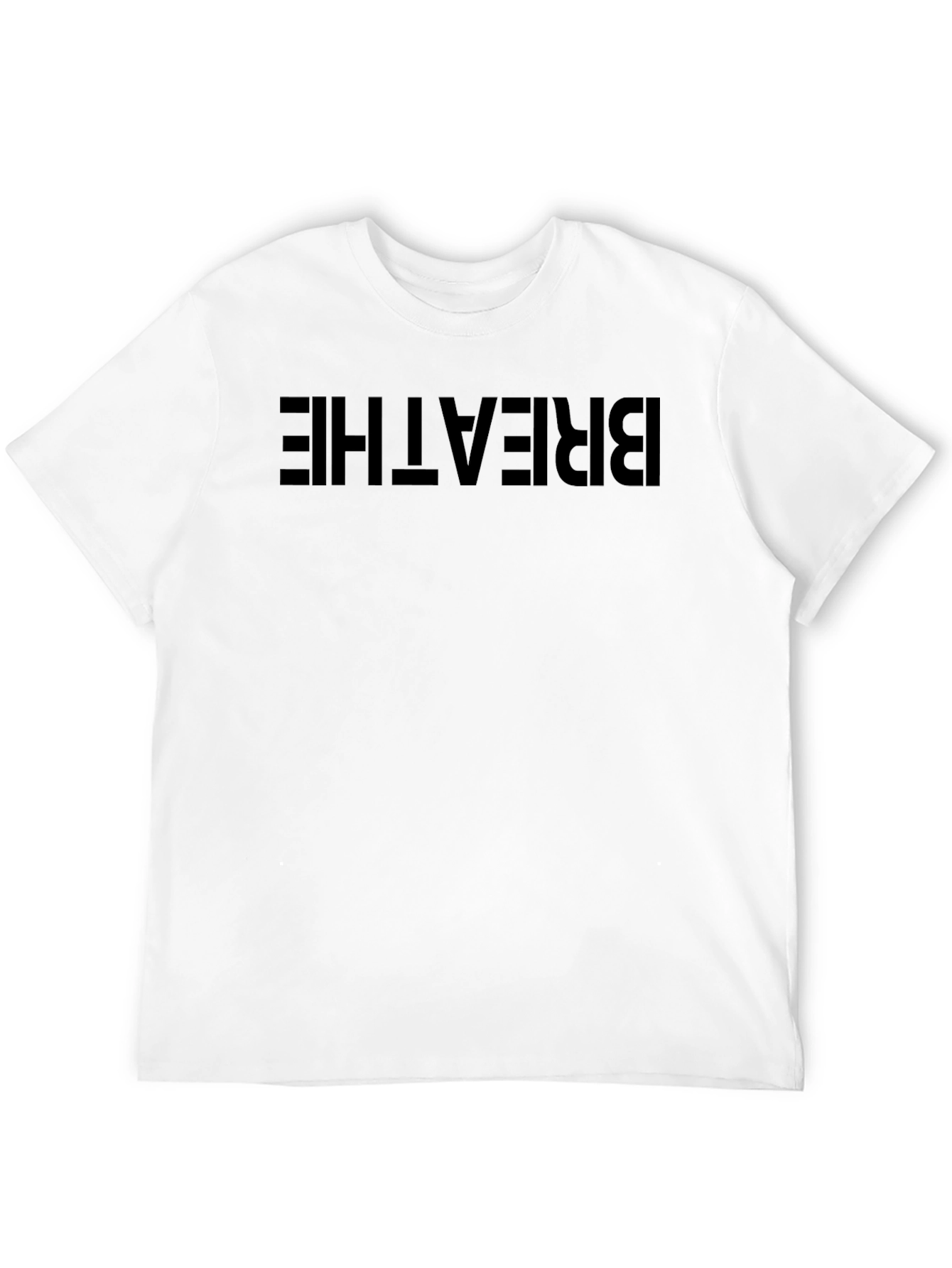 Breathe Graphic Tee - Black Cotton Blend T-Shirt