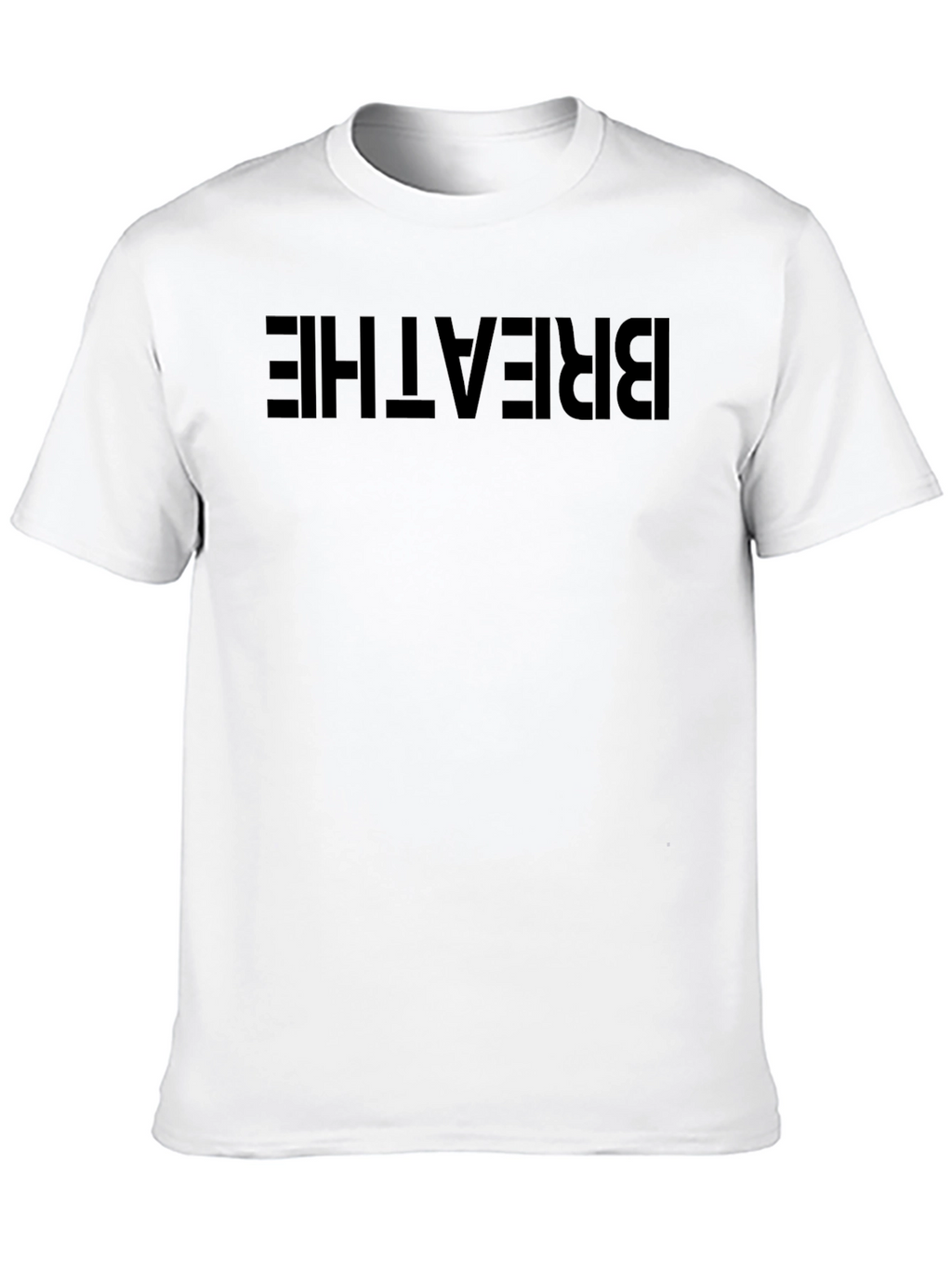Breathe Graphic Tee - Black Cotton Blend T-Shirt
