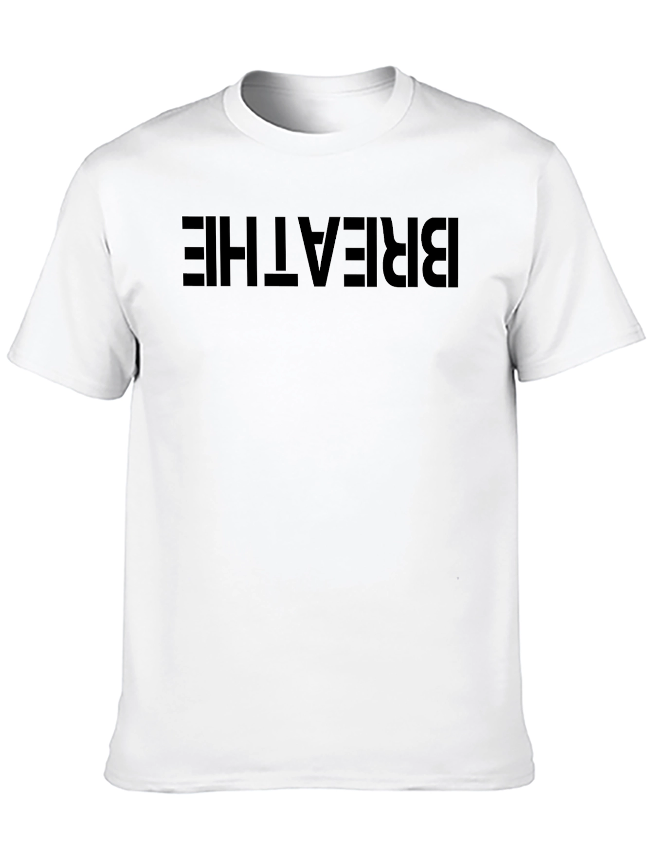 Breathe Graphic Tee - Black Cotton Blend T-Shirt