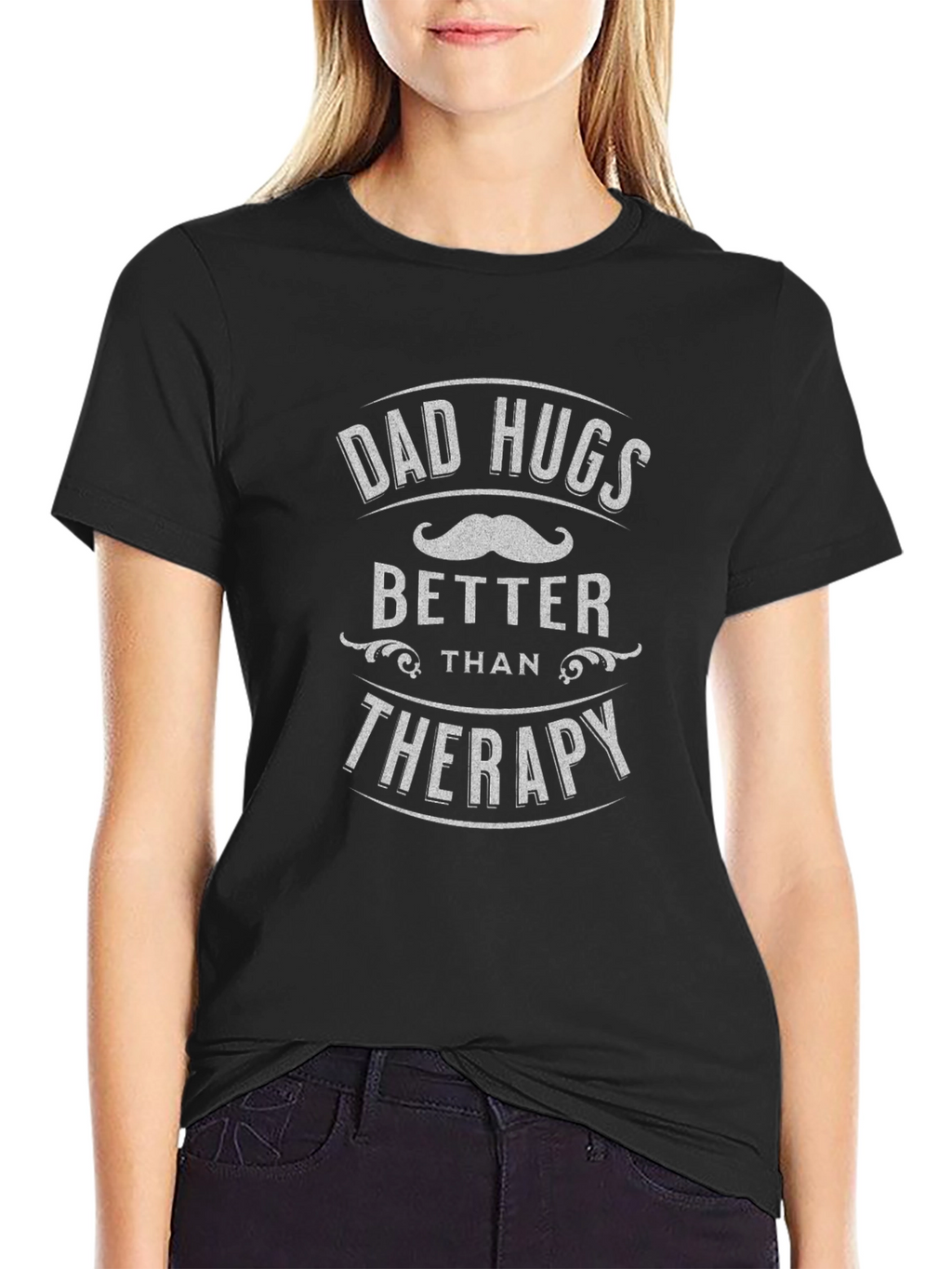 Dad Hugs Better Than Therapy Graphic T-Shirt