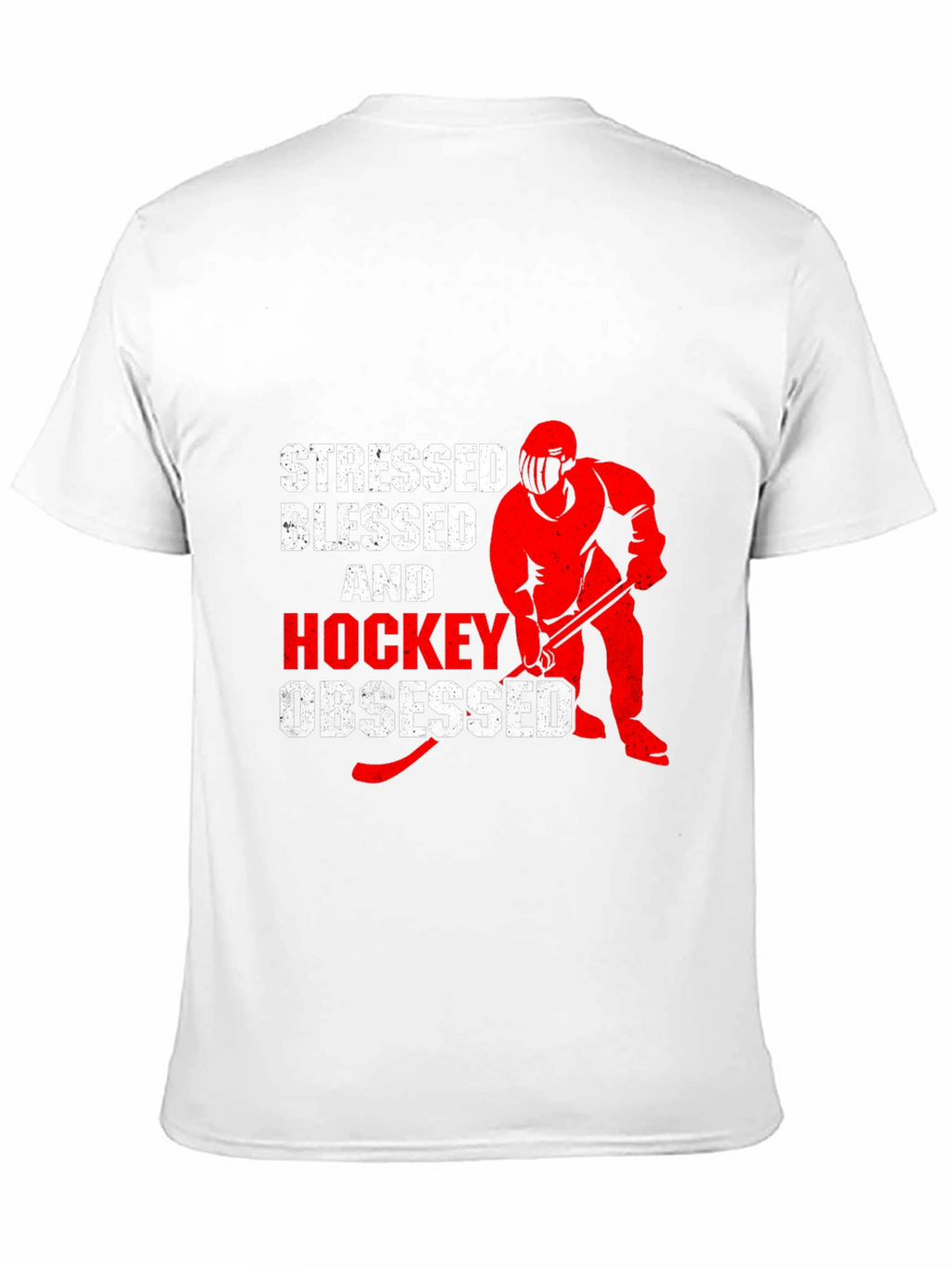 Stressed Blessed & Hockey Obsessed Black T-Shirt