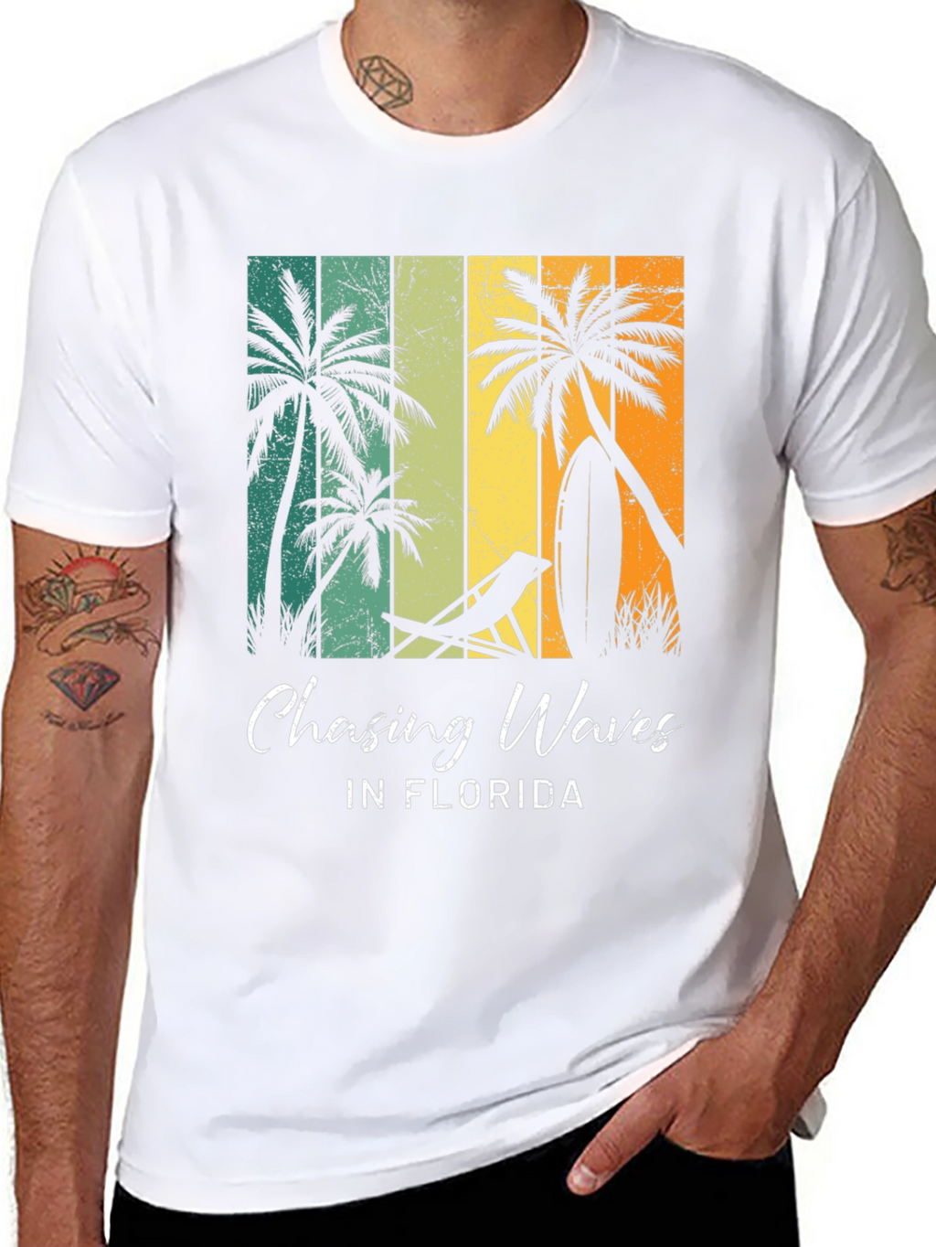 Chasing Waves Florida T-Shirt - Retro Beach Design