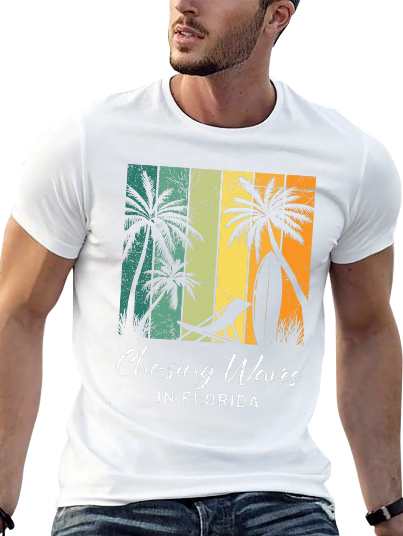 Chasing Waves Florida T-Shirt - Retro Beach Design