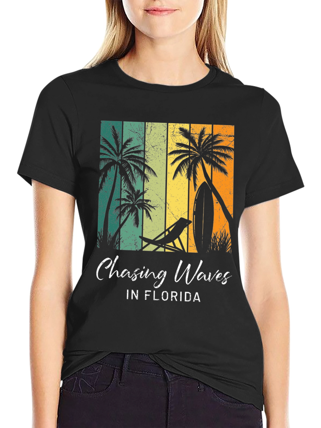 Chasing Waves Florida T-Shirt - Retro Beach Design