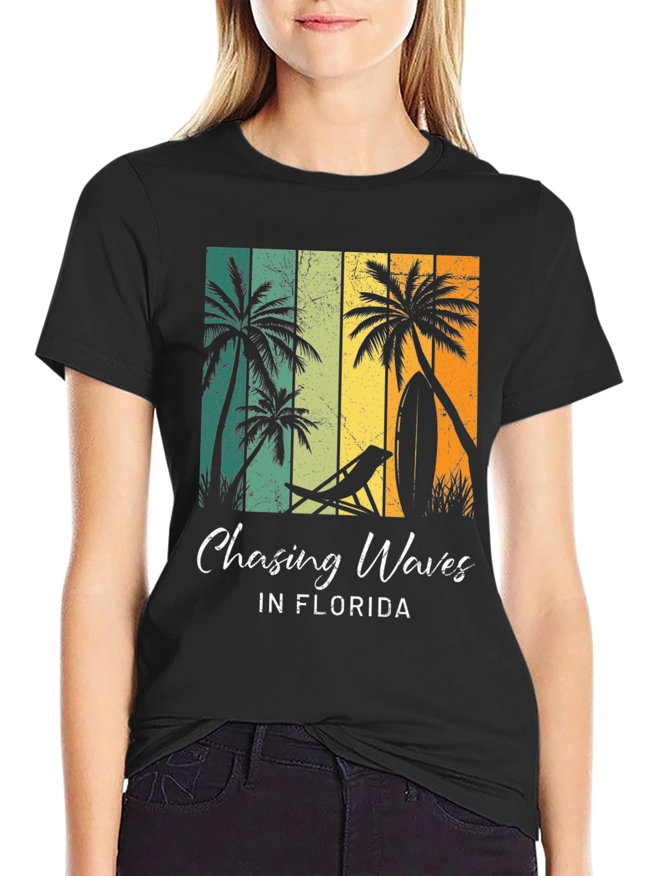 Chasing Waves Florida T-Shirt - Retro Beach Design