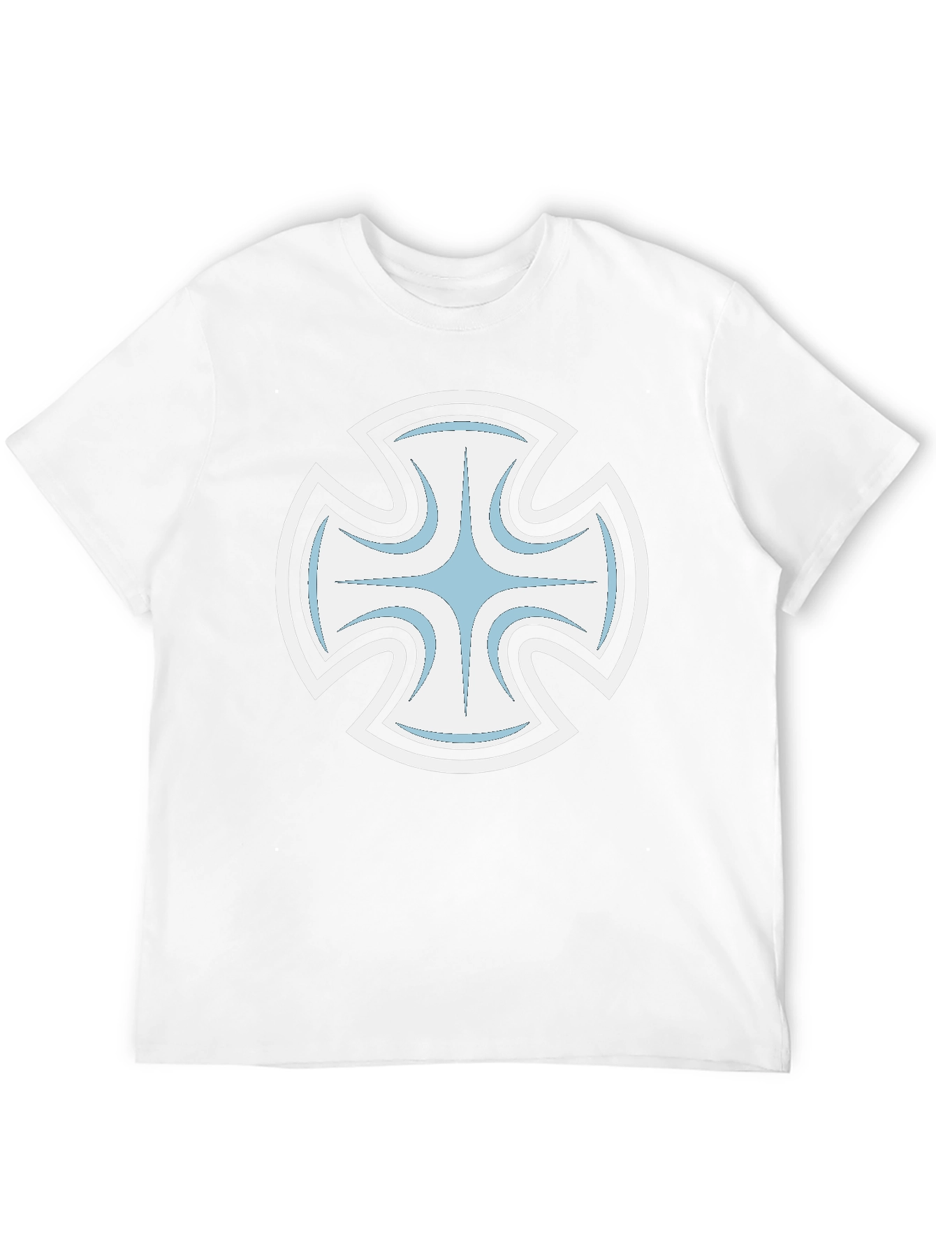 Black Graphic Tee with Cross Design