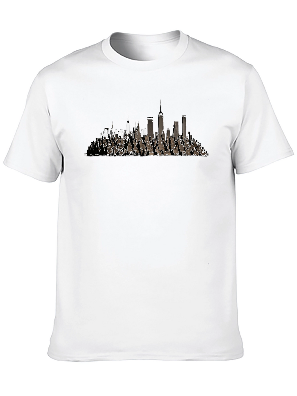 Cityscape Graphic Tee - Black Cotton Blend