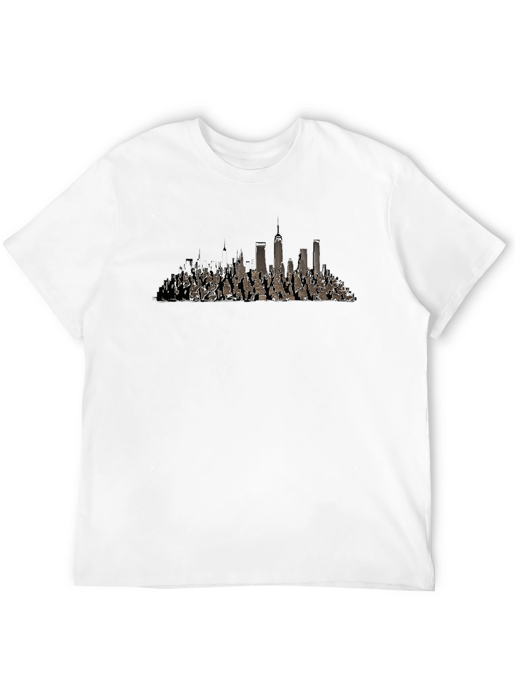 Cityscape Graphic Tee - Black Cotton Blend