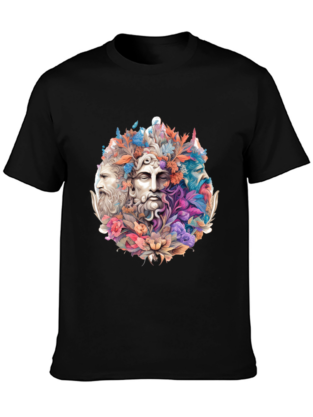 Floral Bust T-Shirt - Artistic Design