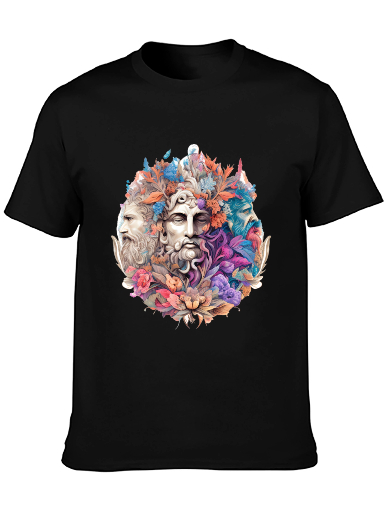 Floral Bust T-Shirt - Artistic Design