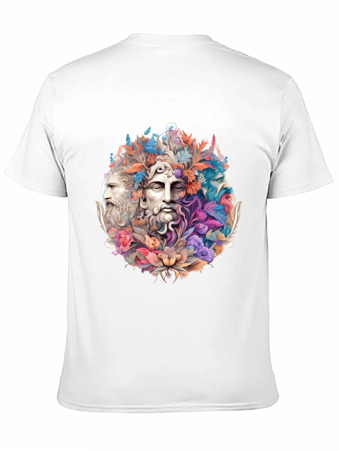 Floral Bust T-Shirt - Artistic Design