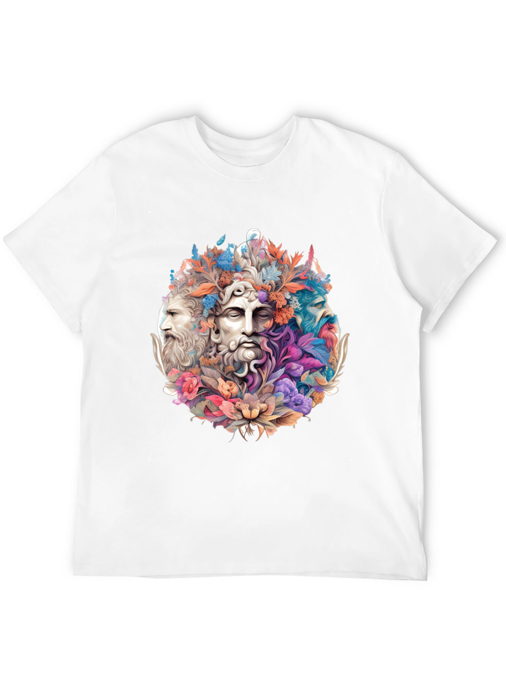 Floral Bust T-Shirt - Artistic Design