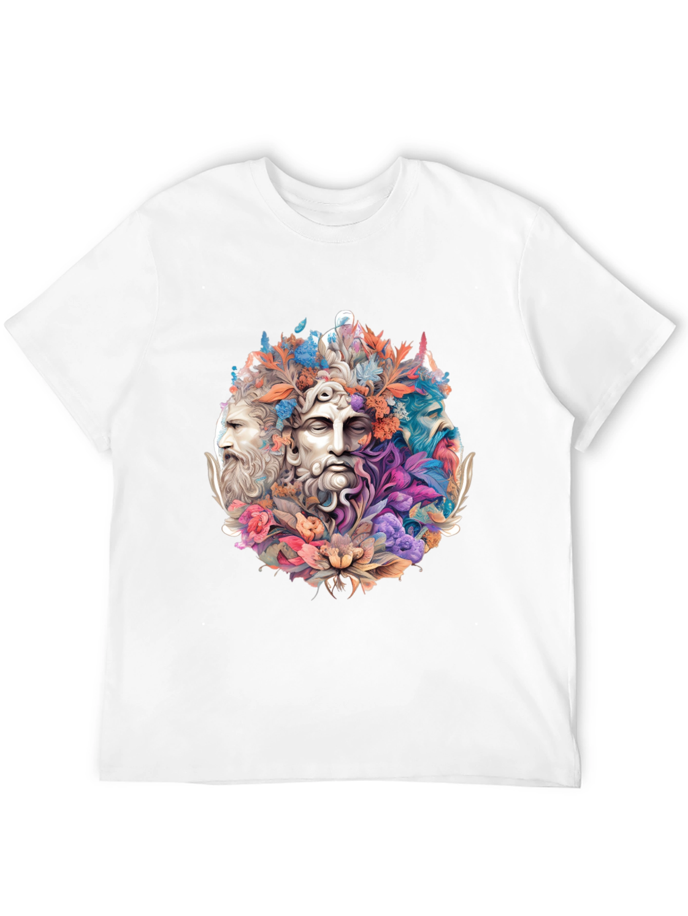 Floral Bust T-Shirt - Artistic Design