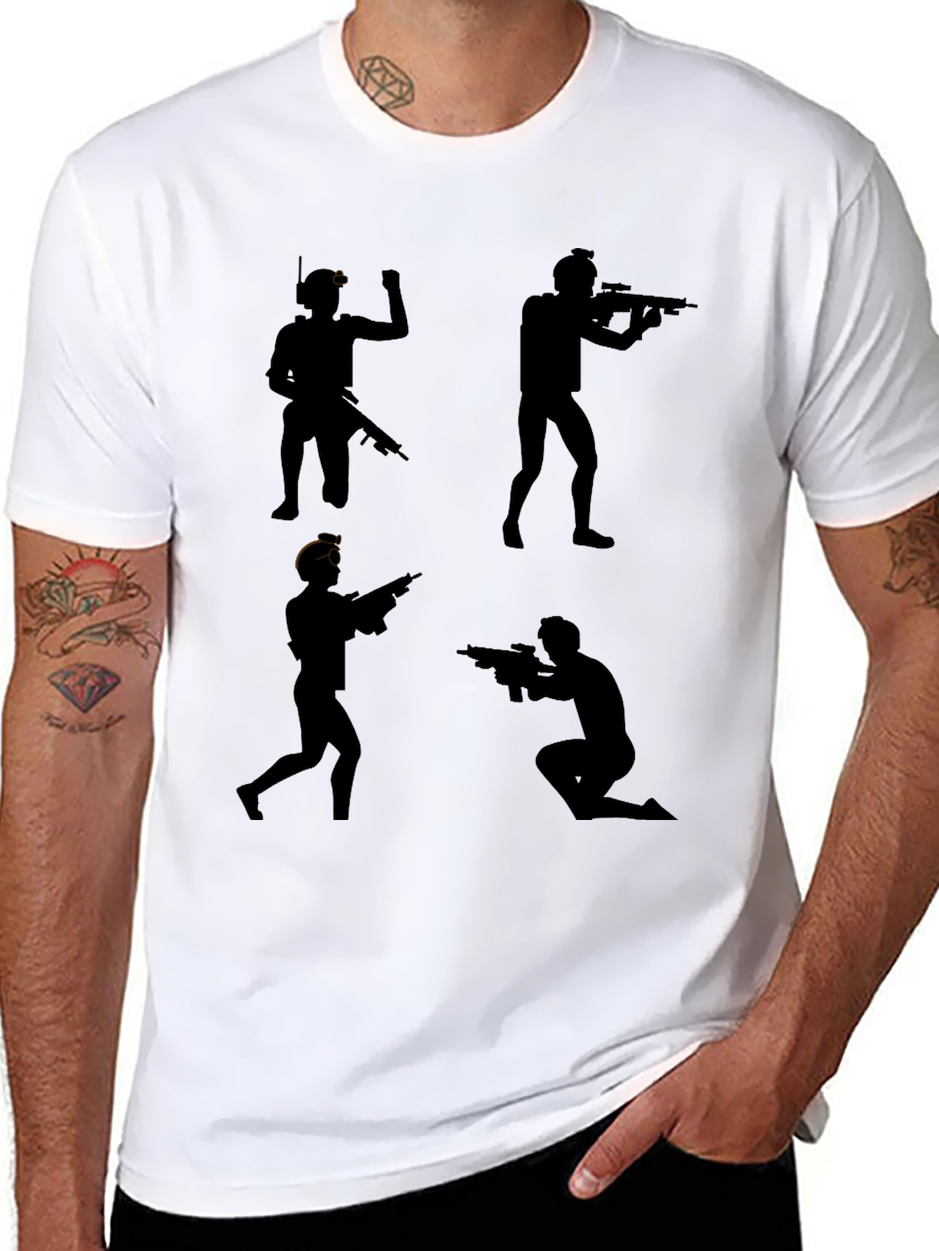 Gamer Silhouette Black T-Shirt