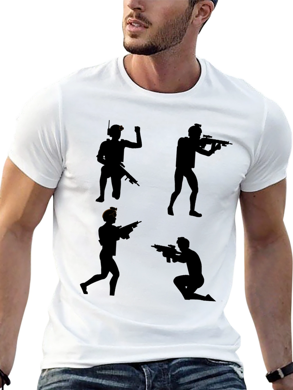 Gamer Silhouette Black T-Shirt