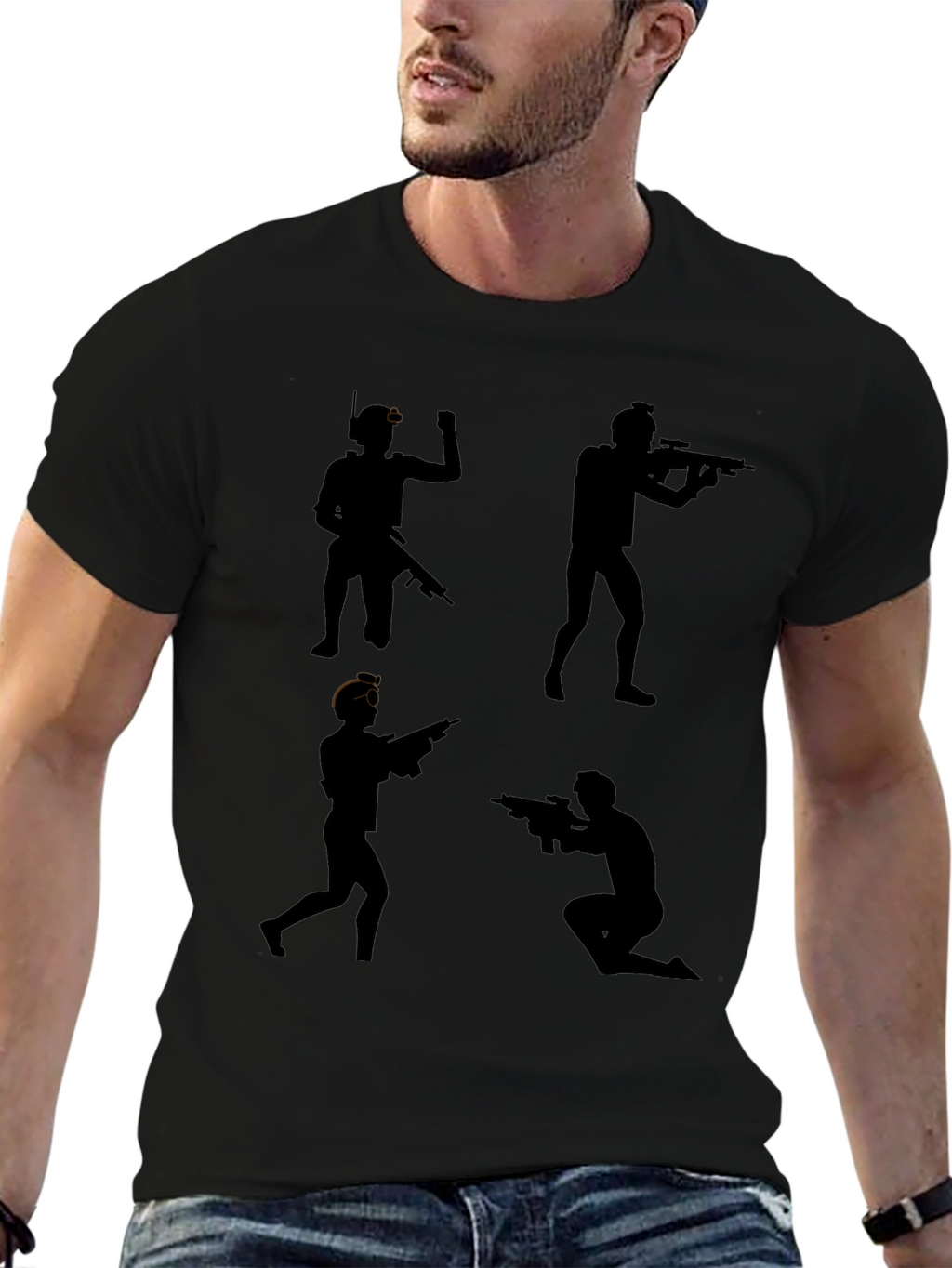 Gamer Silhouette Black T-Shirt