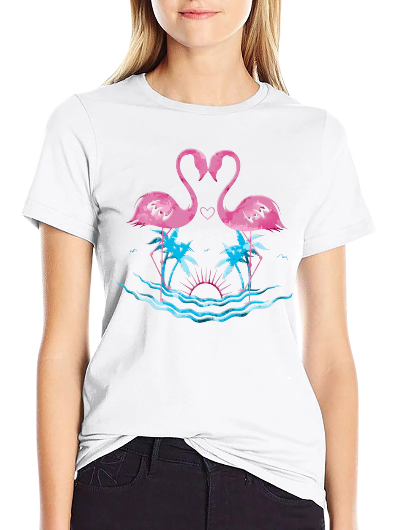 Flamingo Heart T-Shirt