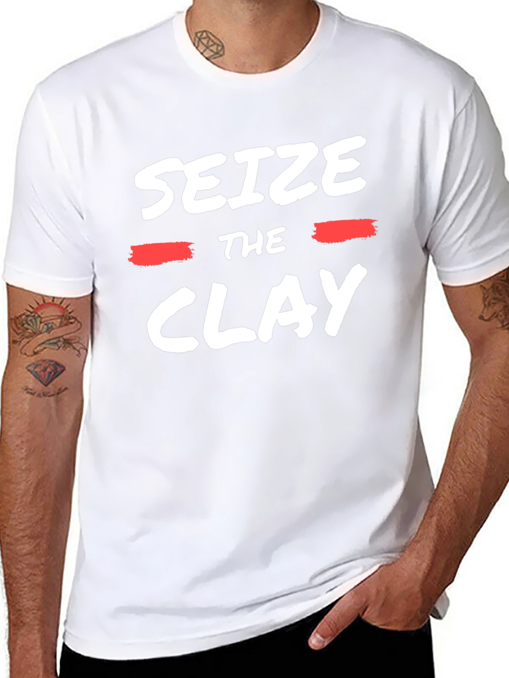Seize The Clay Graphic Tee - Black Cotton T-Shirt