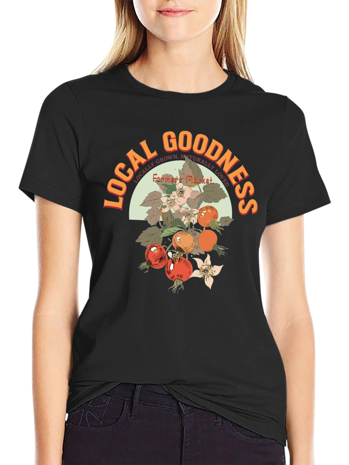 Local Goodness Farmers Market Graphic Tee - Black