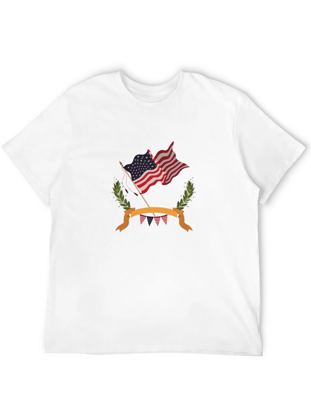 Patriotic USA Flag Graphic Tee - Black Cotton T-Shirt