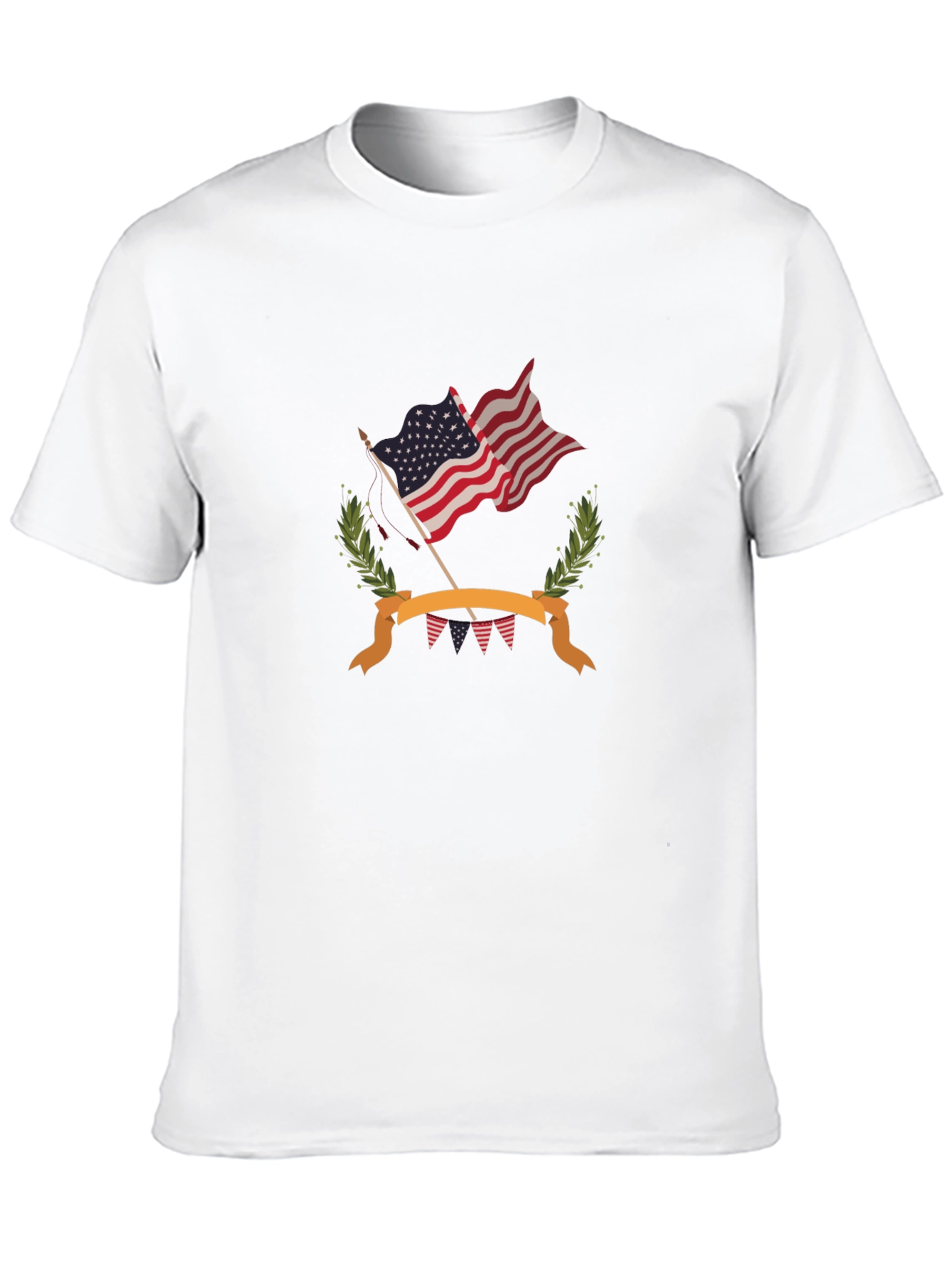 Patriotic USA Flag Graphic Tee - Black Cotton T-Shirt