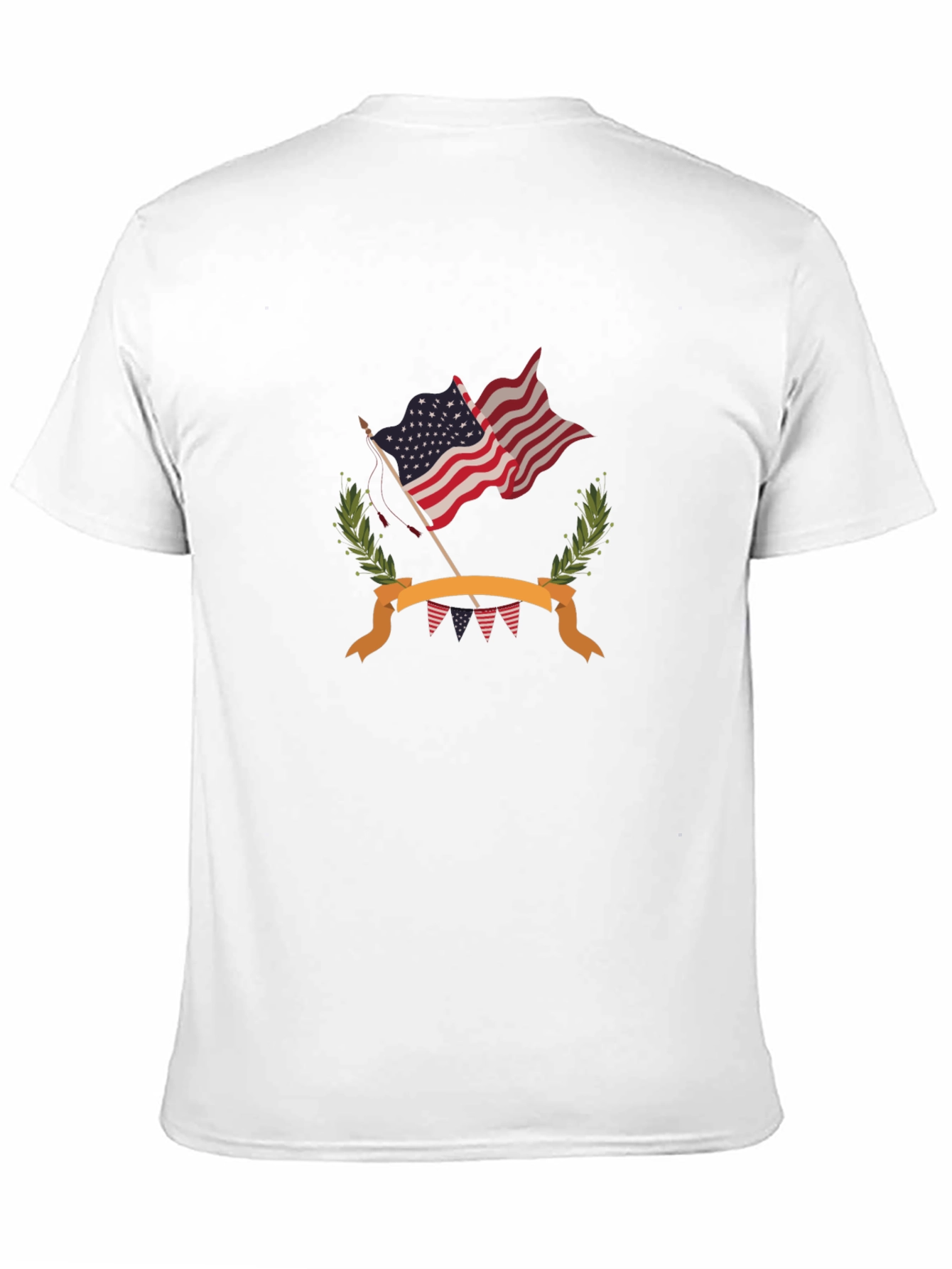 Patriotic USA Flag Graphic Tee - Black Cotton T-Shirt