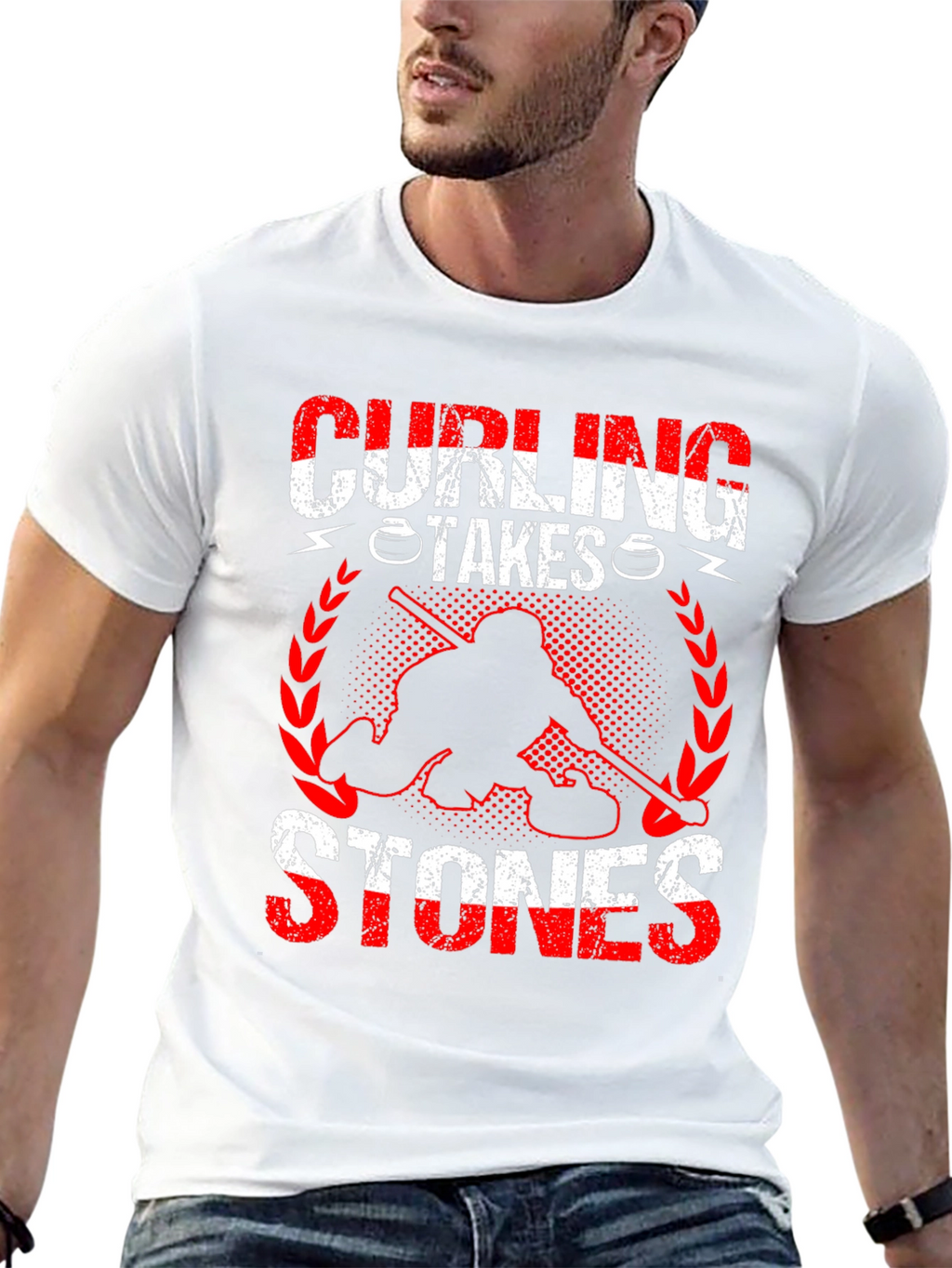 Curling Takes Stones Graphic Tee