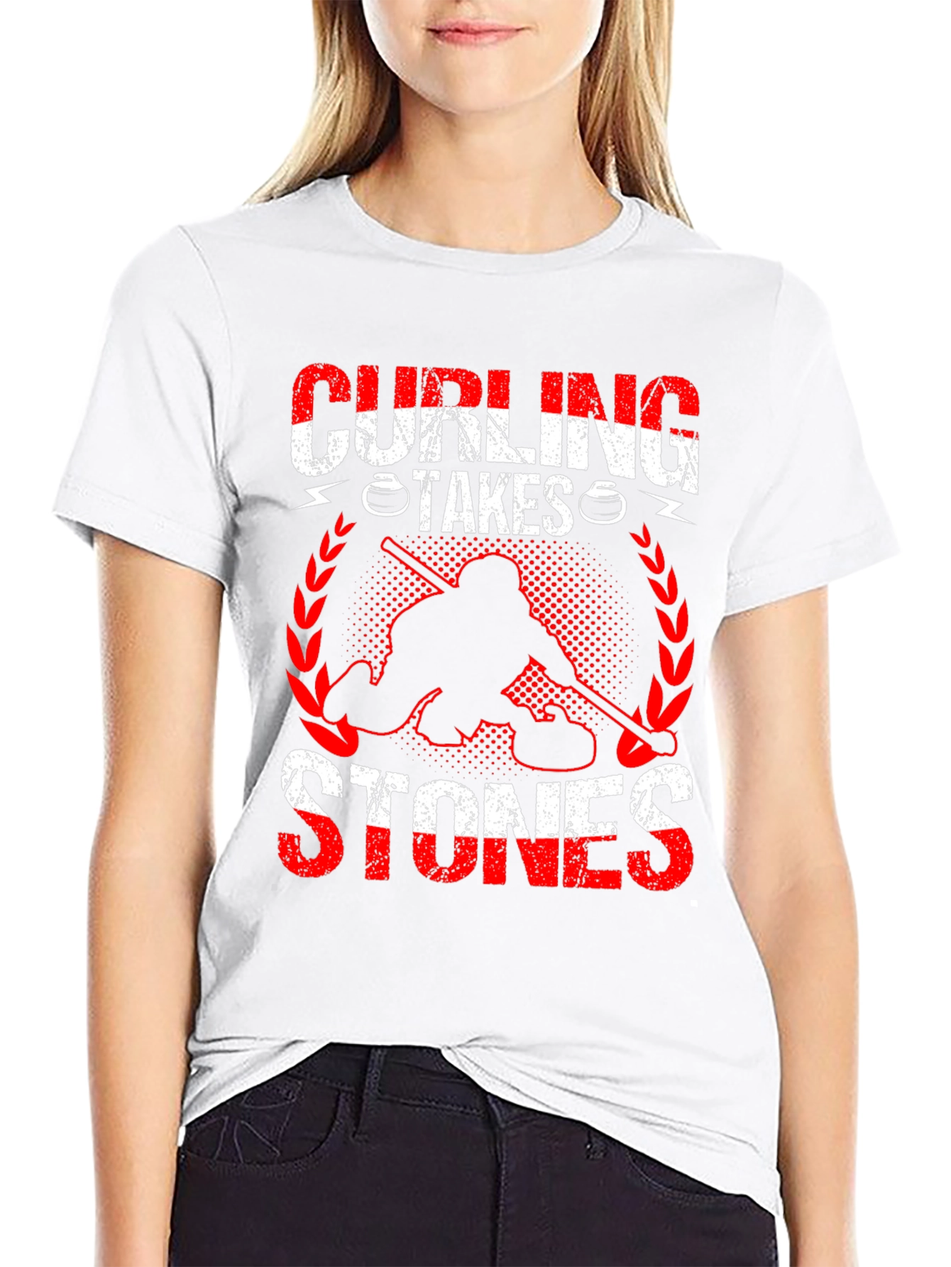 Curling Takes Stones Graphic Tee