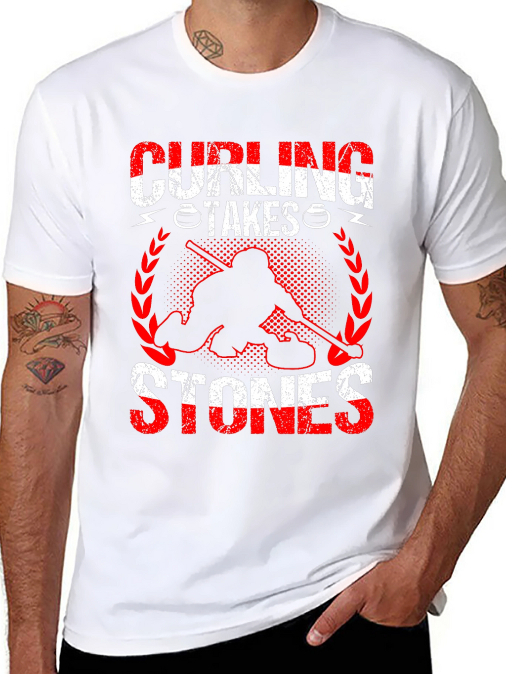 Curling Takes Stones Graphic Tee