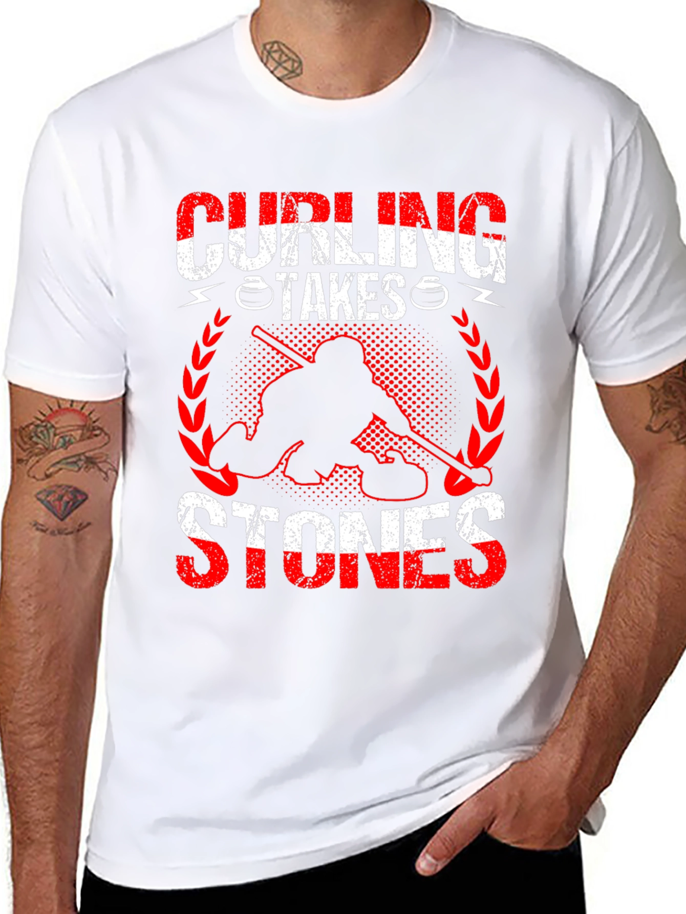 Curling Takes Stones Graphic Tee