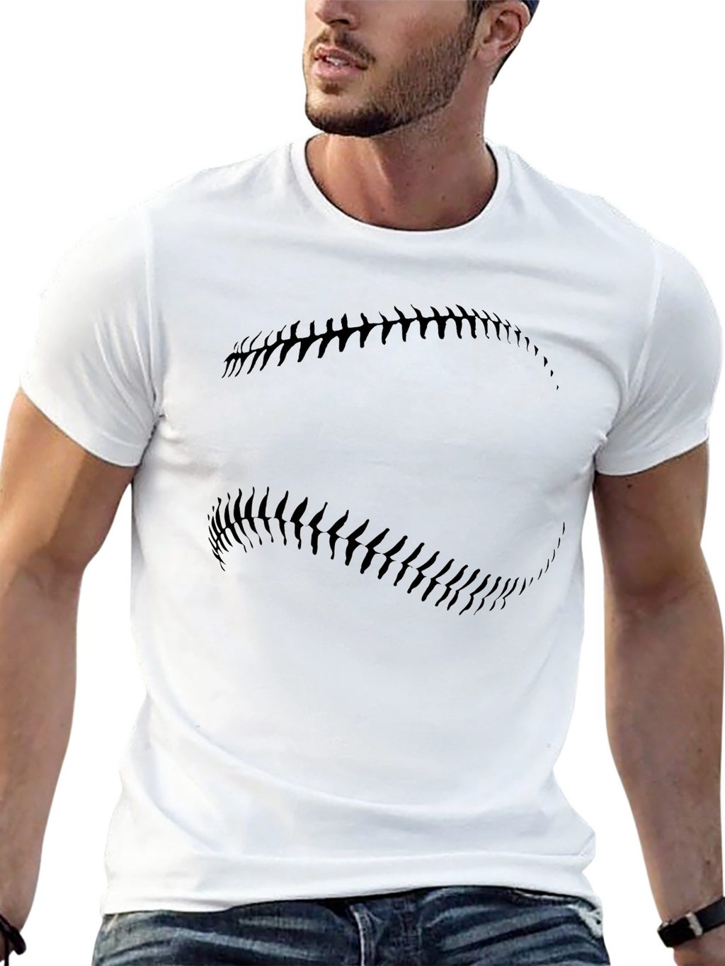Baseball Graphic Black T-Shirt