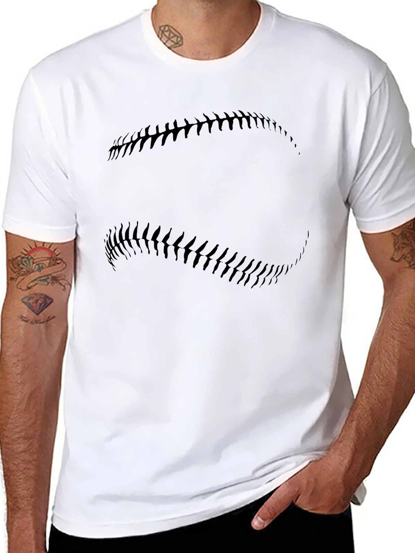 Baseball Graphic Black T-Shirt