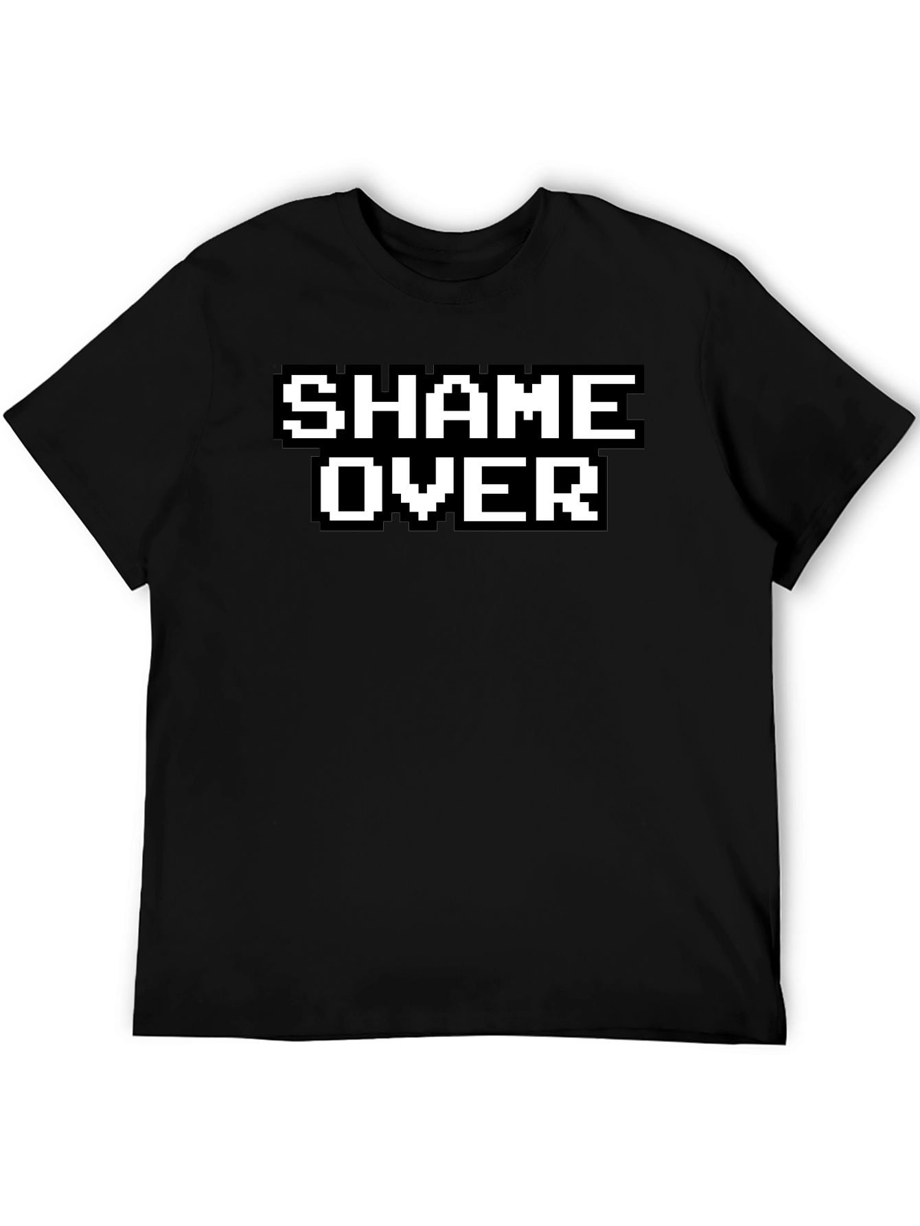 Shame Over Retro Gaming Style Black T-Shirt
