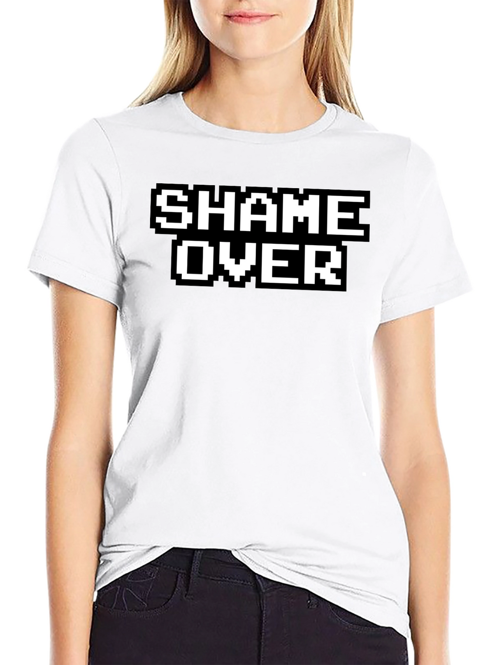 Shame Over Retro Gaming Style Black T-Shirt