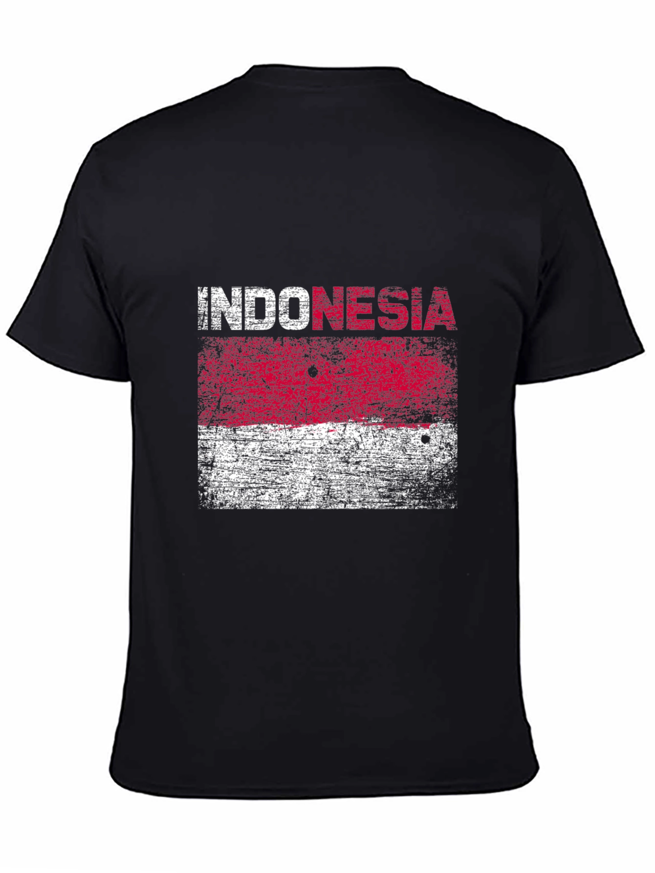 Indonesia Flag T-Shirt - Distressed Graphic Tee