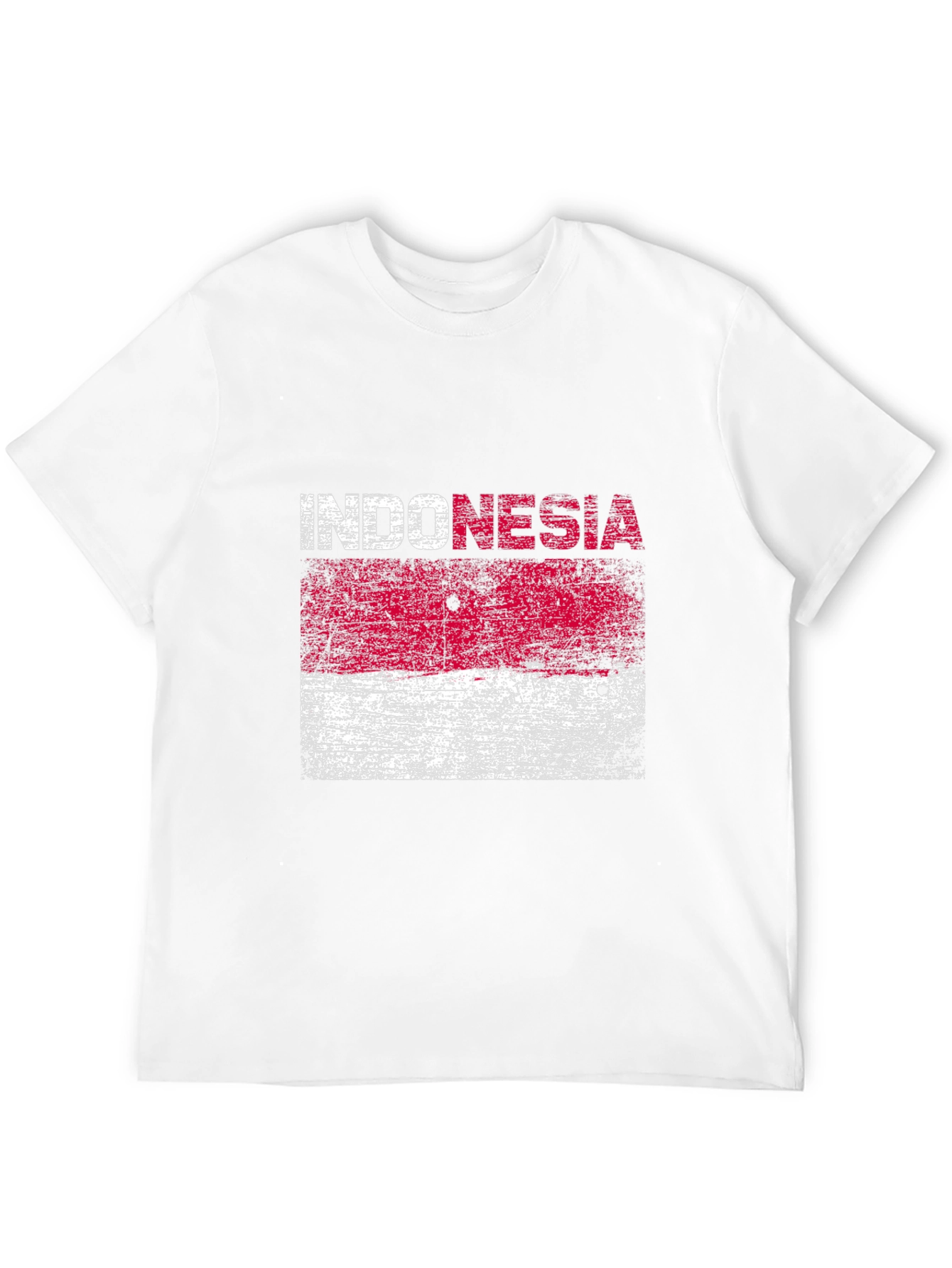 Indonesia Flag T-Shirt - Distressed Graphic Tee