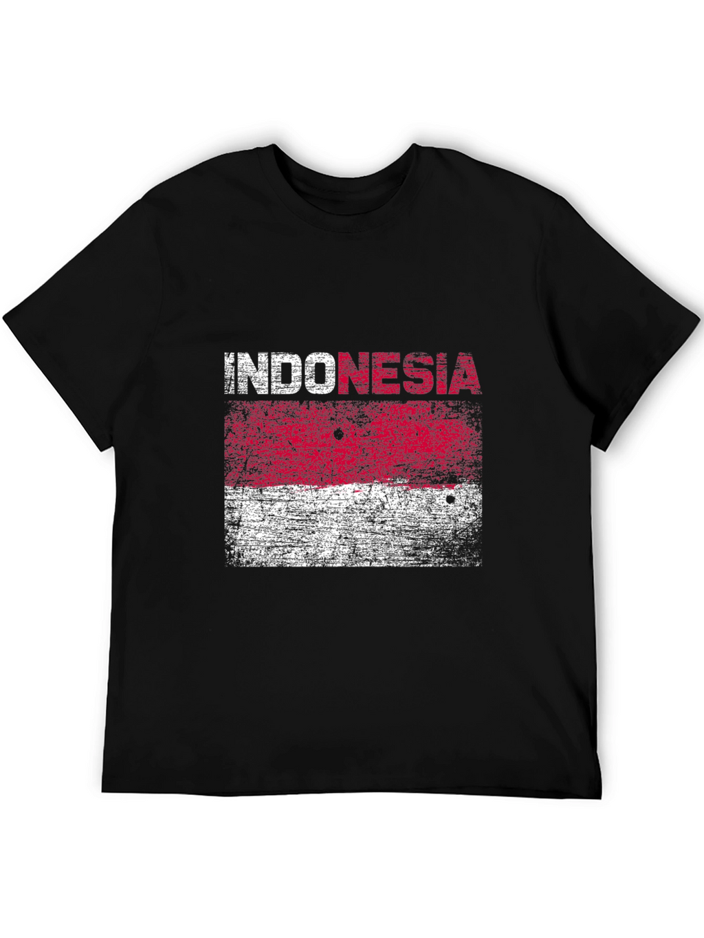 Indonesia Flag T-Shirt - Distressed Graphic Tee