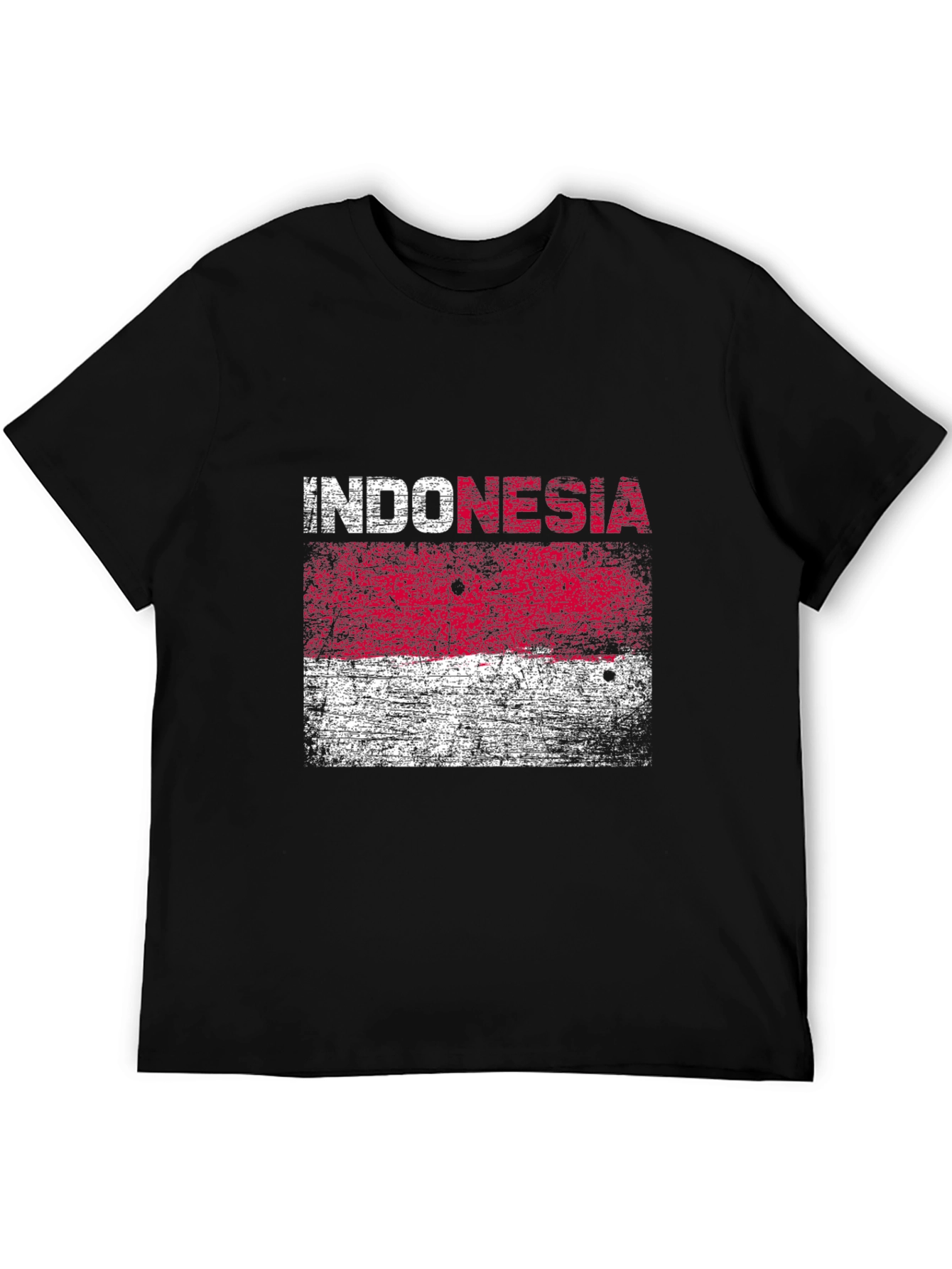 Indonesia Flag T-Shirt - Distressed Graphic Tee
