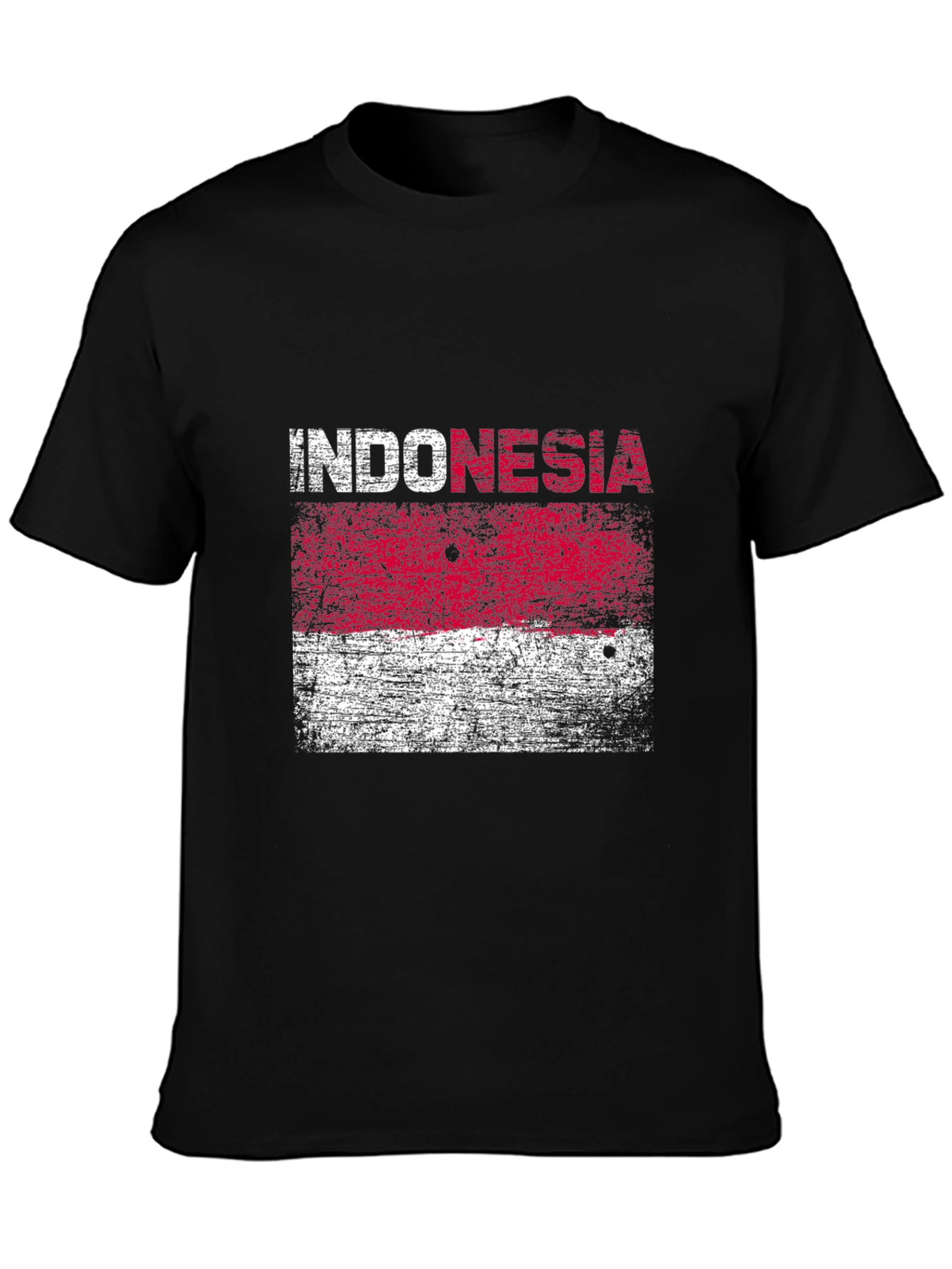 Indonesia Flag T-Shirt - Distressed Graphic Tee