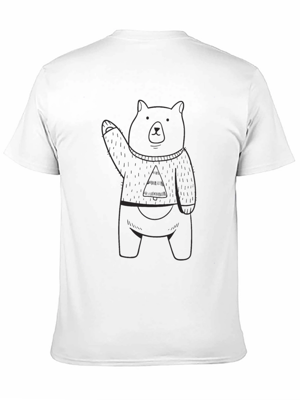 Bear Graphic Tee - Casual Black T-Shirt