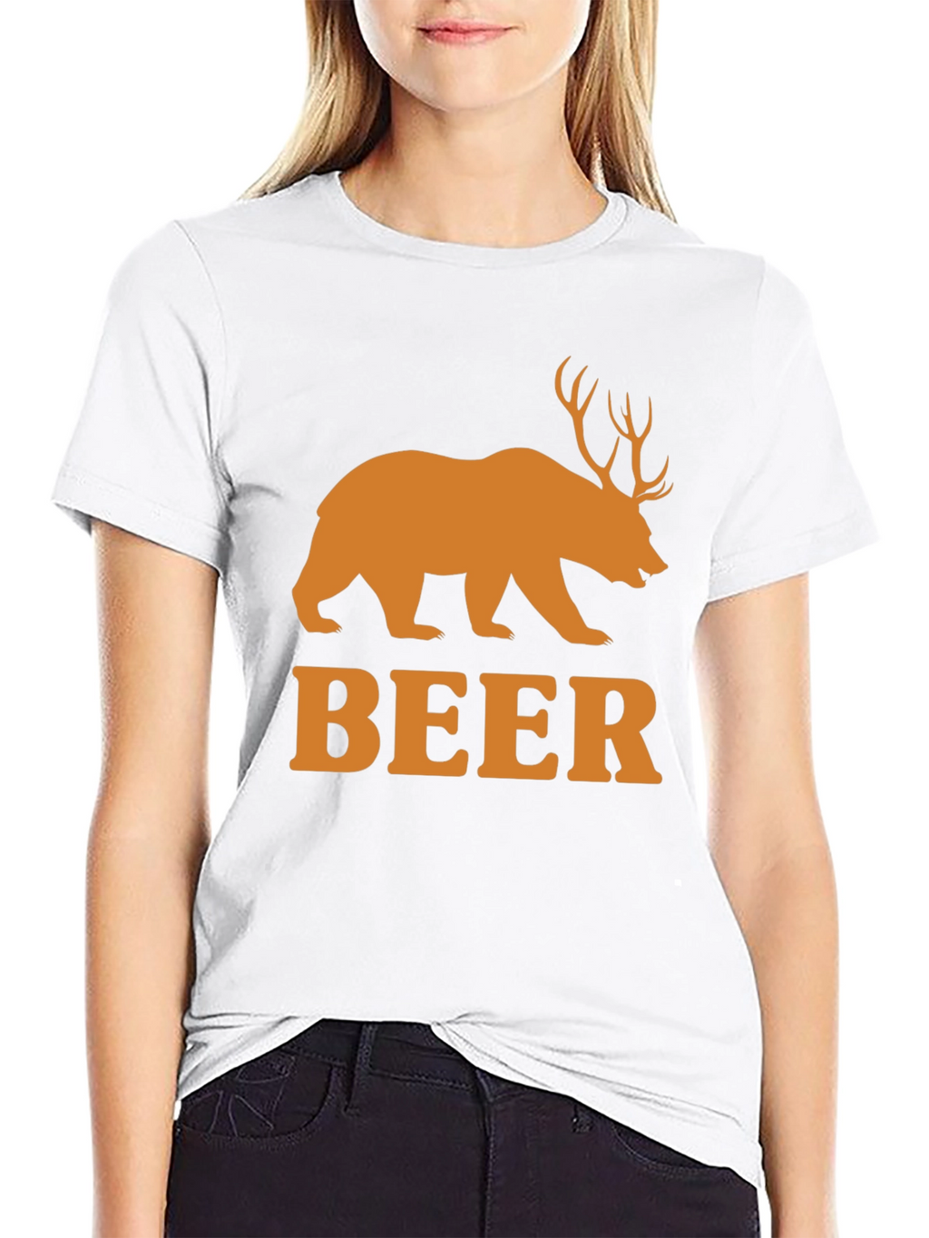 Beer Bear Deer Funny Mens T-Shirt
